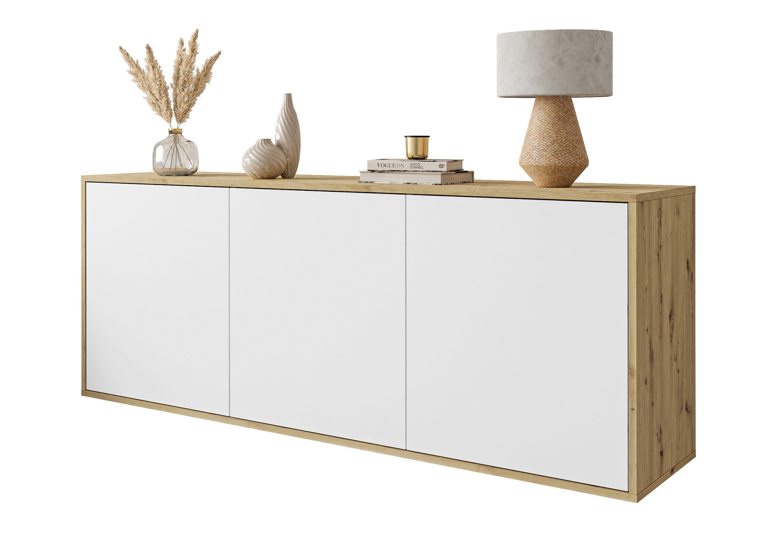 Lookway Kommode SANAYI Hängekommode Artisan Eiche, 154x40x60 cm