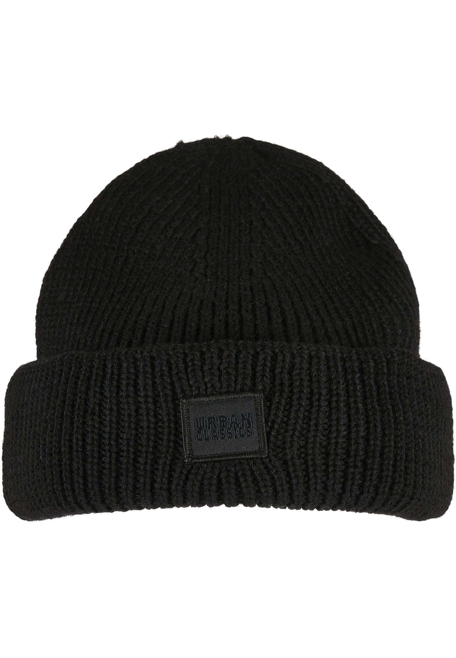 Beanie Wool Beanie black (1-St) URBAN Knitted CLASSICS Unisex