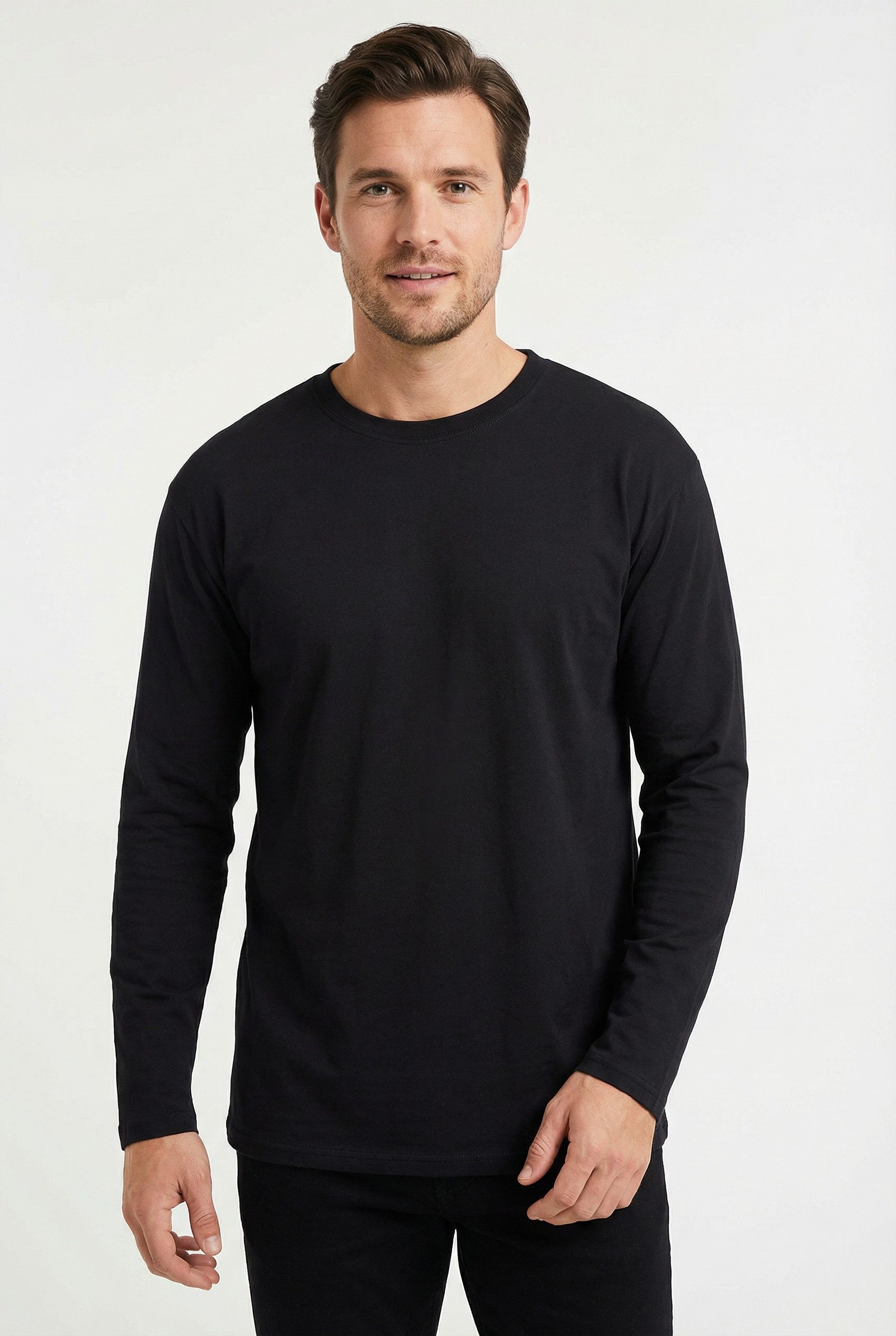 Fruit of the Loom Langarmshirt (Packung, 2-tlg) aus reiner Baumwolle, 2-er Pack