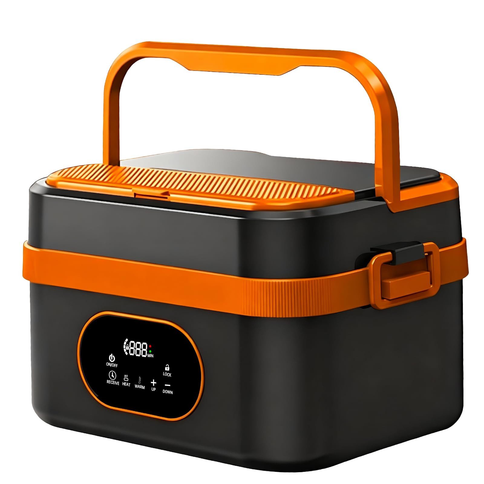 Tekoo Elektrische Lunchbox Kabellose beheizbare Lunchbox 1,5L mit Timer & Temperaturwahl, (Set, Inklusive Besteck und Tasche), Akku, kabellos, Timer, Temperaturwahl, Überhitzungsschutz