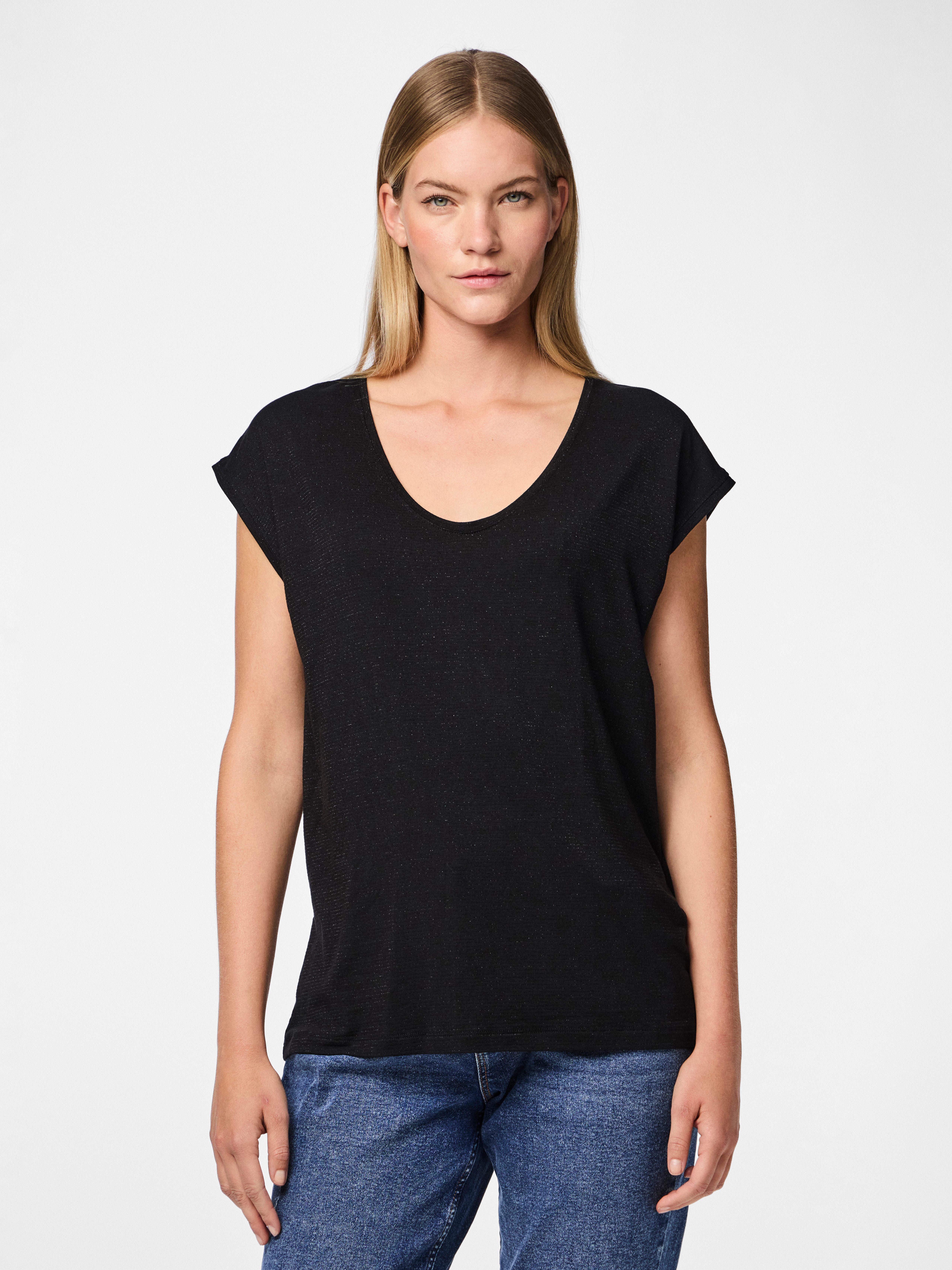 pieces Kurzarmshirt PC BILLO Viskosemischung, loose fit