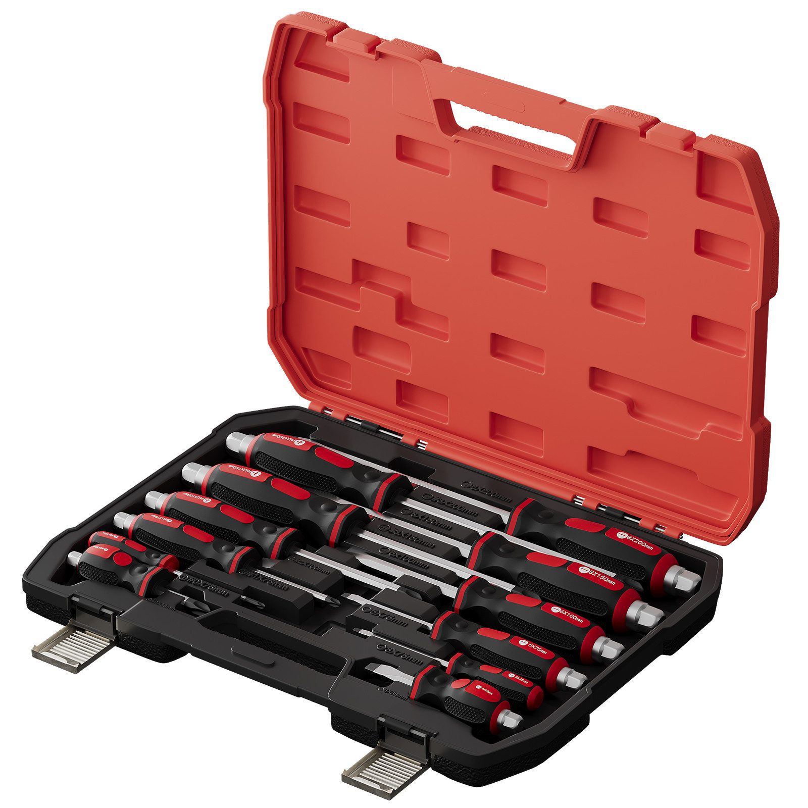 Walter Stahl Germany control Schraubendreher 12-teiliges Schraubendreher-Set, Schraubenzieher Koffer, (Set, 12 St., 12-teiliges Schraubendreher-Set), Magnetisch