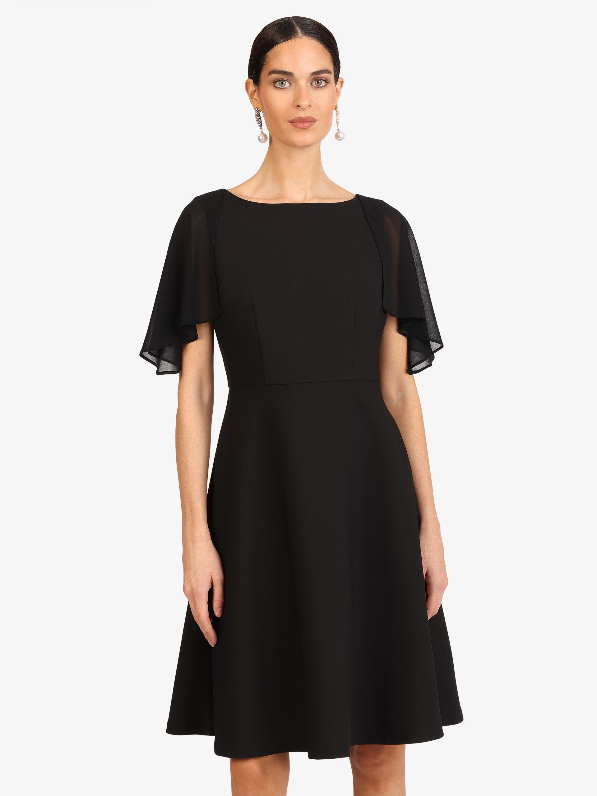 Kraimod Cocktailkleid mit Chiffon-Capeärmeln