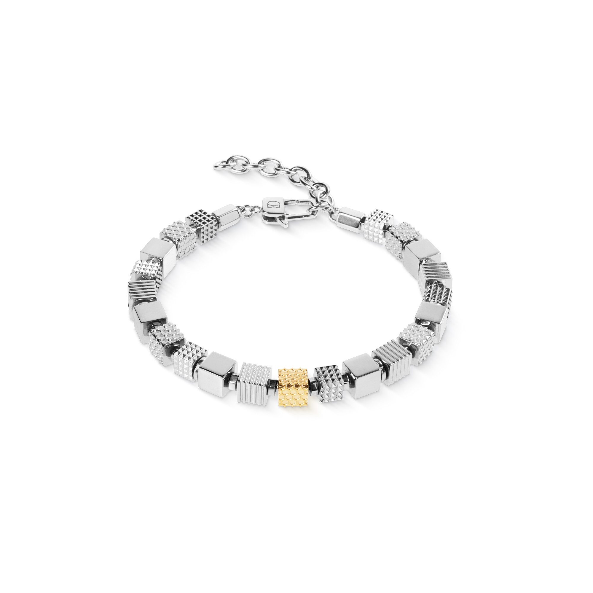 COEUR DE LION Armband Schmuck Geschenk Edelstahl Würfelkette