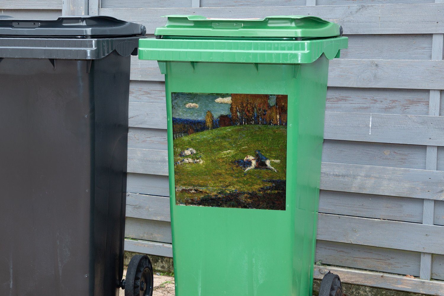 - St), Der MuchoWow von Wassily (1 Kandinsky Container, Sticker, Gemälde Mülltonne, Reiter Blaue Wandsticker Abfalbehälter Mülleimer-aufkleber,