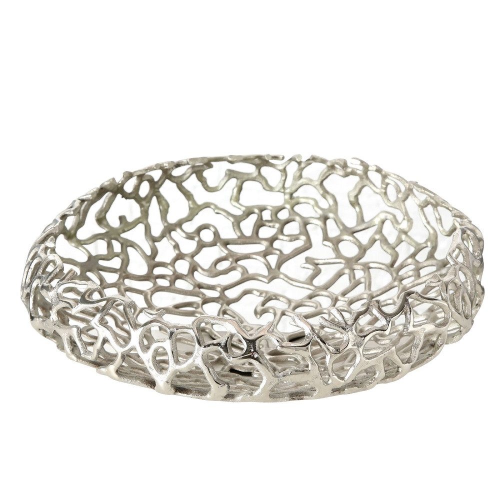 BOLTZE GRUPPE GmbH Dekoschale Dekoschale Fidan Ø33 cm H11 cm Aluminium Silber Stückpreis