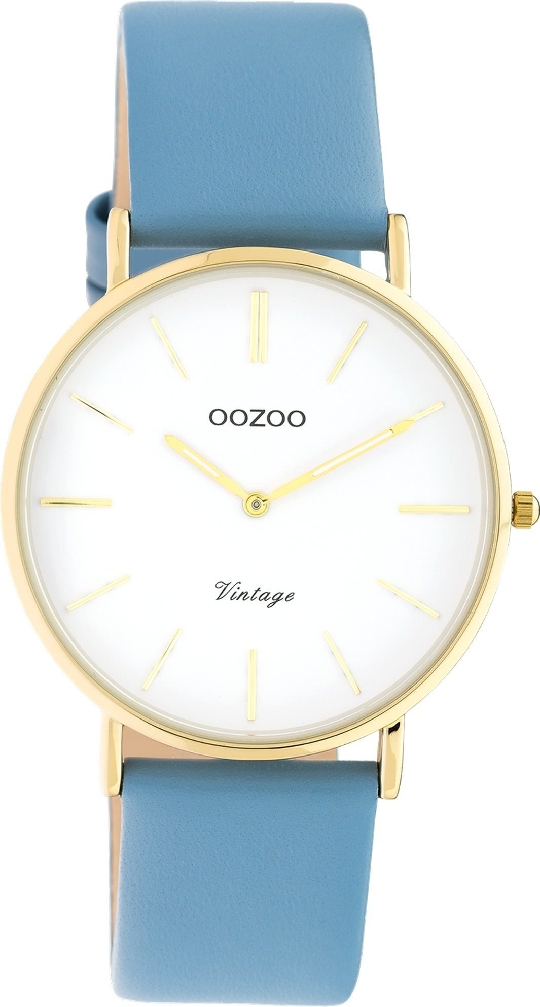Quarzuhr Oozoo Damen Armbanduhr babyblau Analog