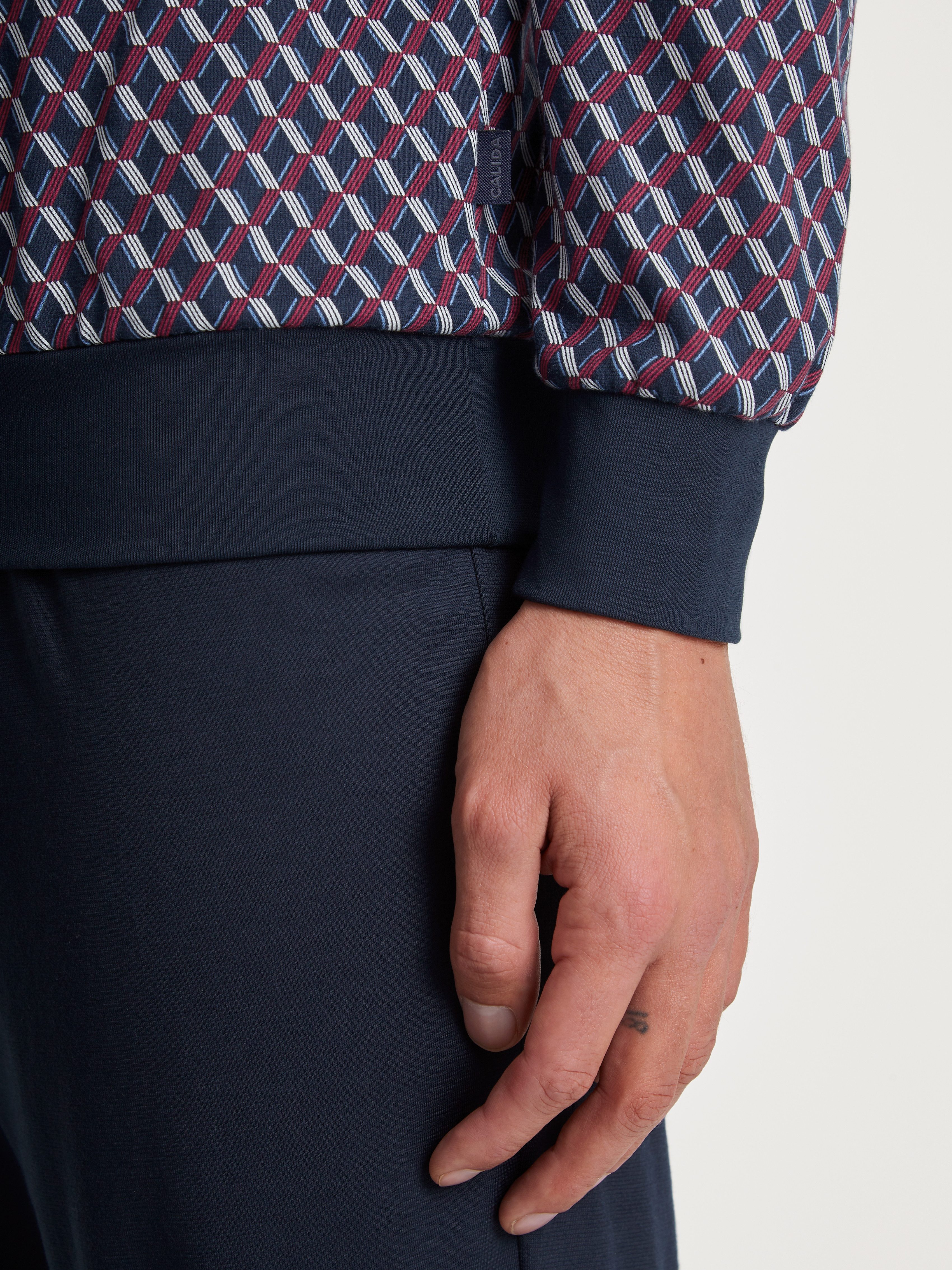 CALIDA Pyjama Relax Imprint (2 tlg) mit zeitlosem Design