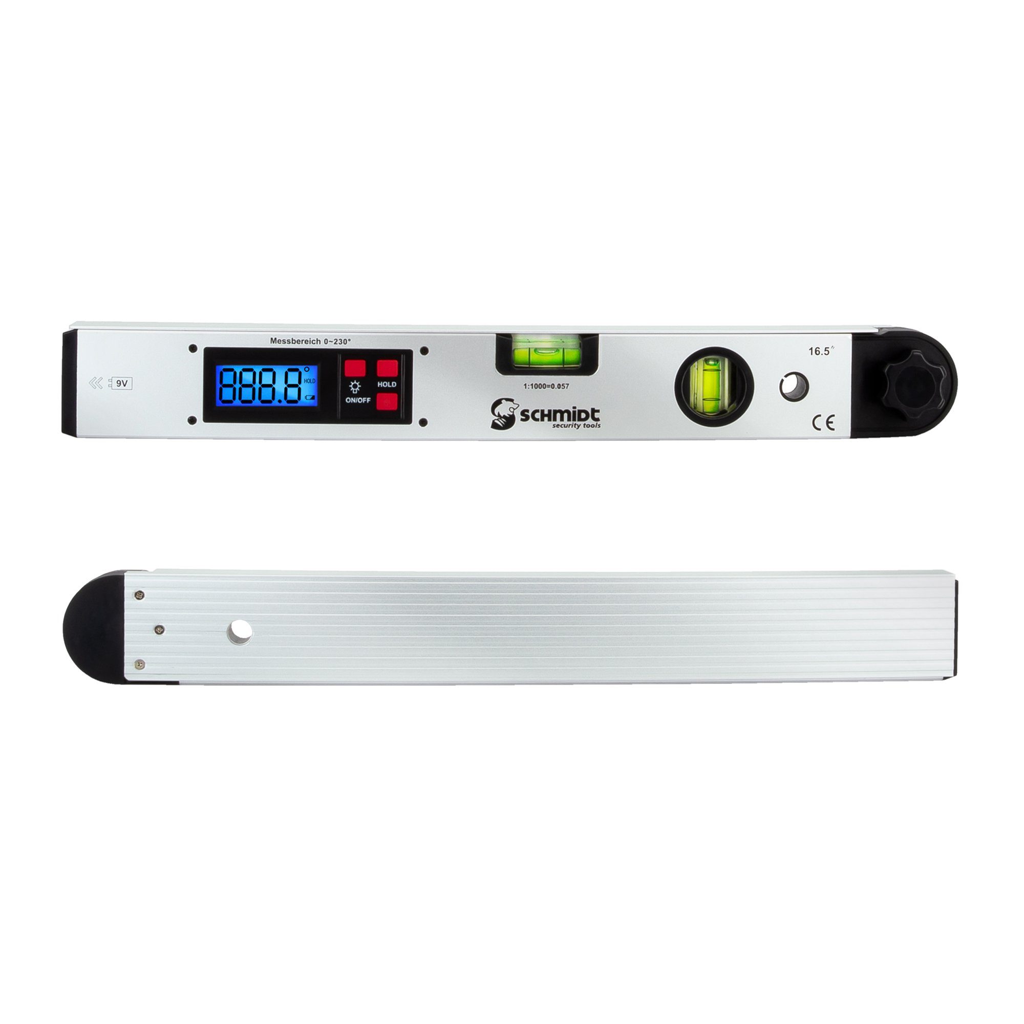 SCHMIDT security tools Winkelmesser Winkelmesser Wasserwaage LCD Winkel Neigungsmesser