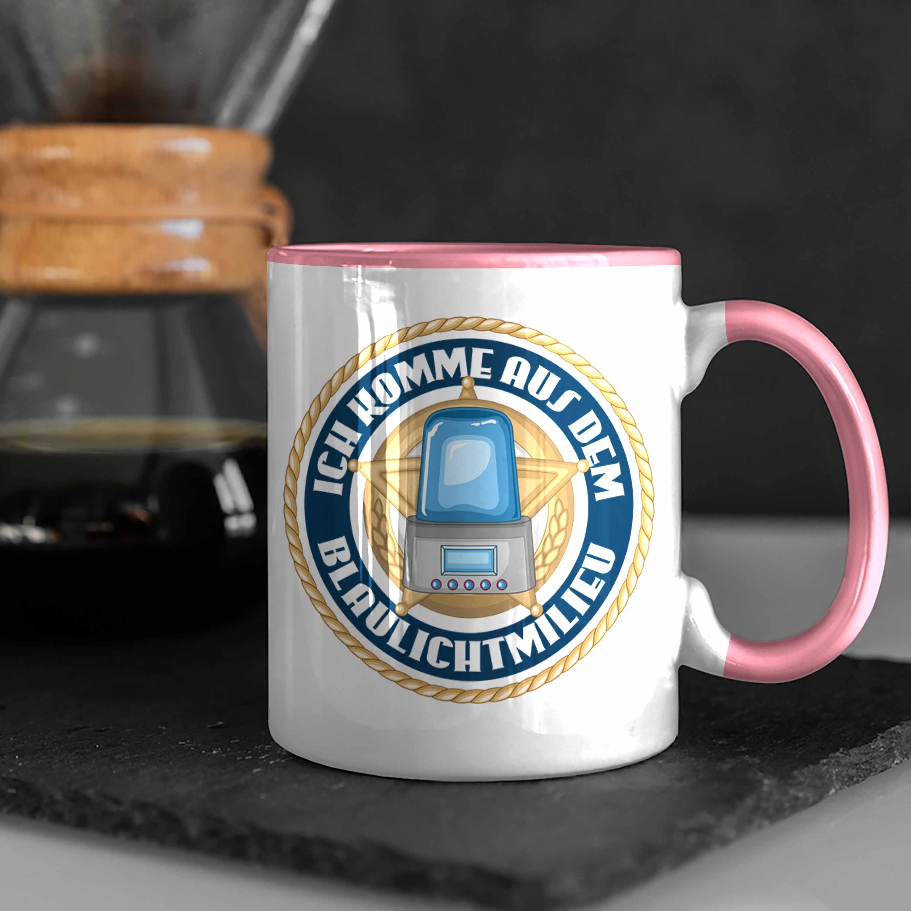 Trendation Spruch Tasse Polizei Lustig Rosa Trendation Tasse Polizist Geschenke mit - Blaulichtmilieu Geschenk Männer