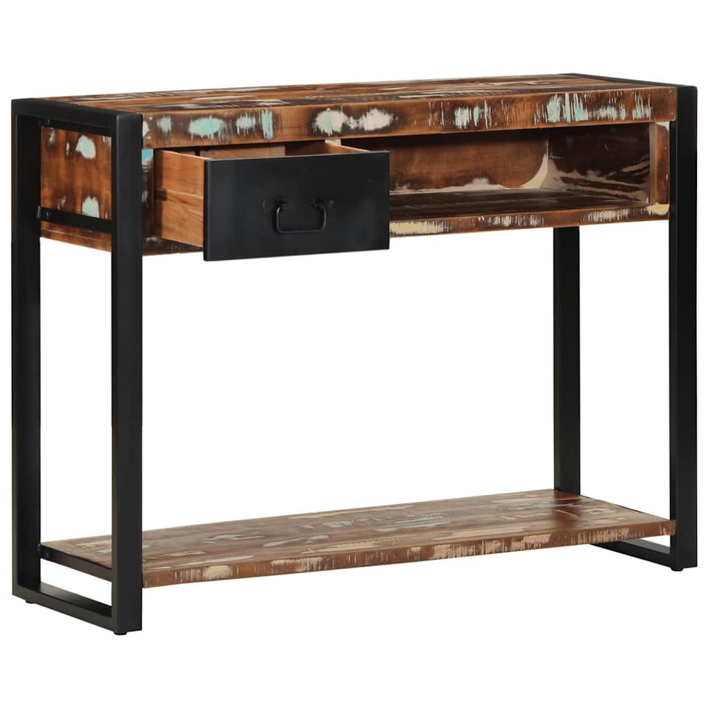 vidaXL Konsolentisch Konsolentisch Mehrfarbig 100x35x75 cm Massivholz Altholz (1-St)