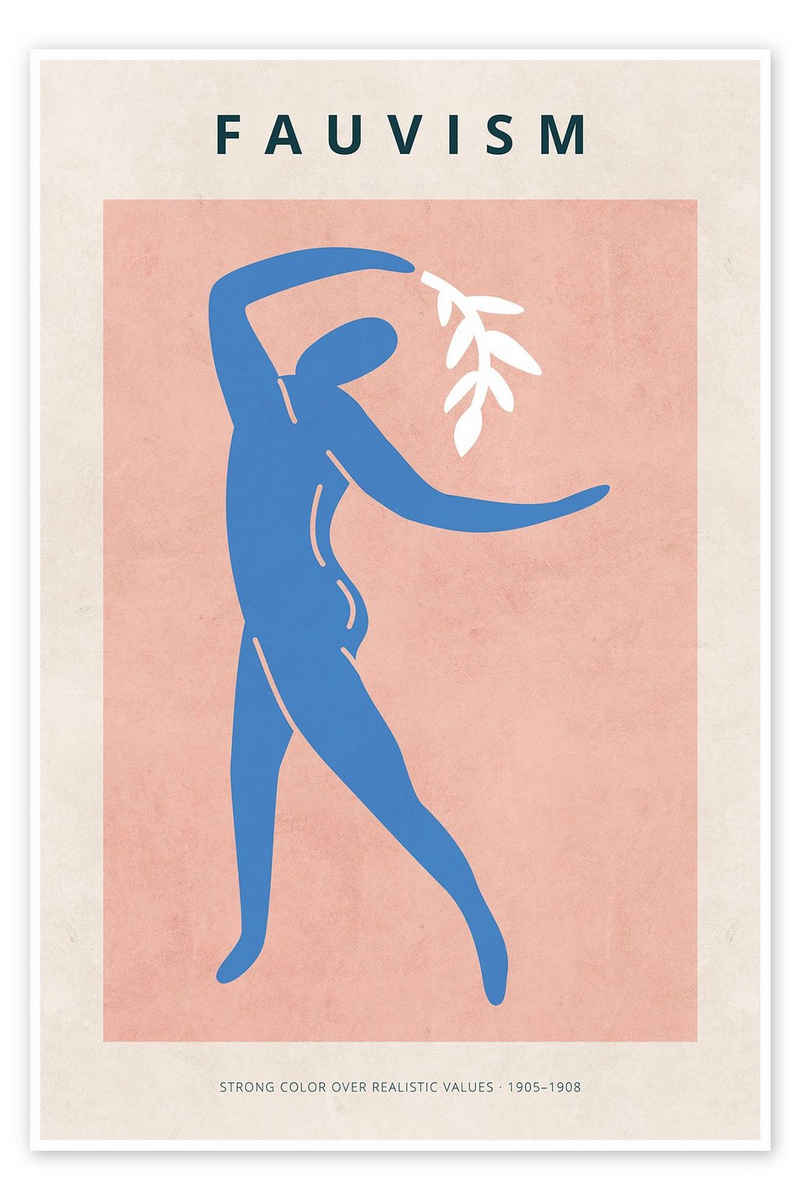 Posterlounge Poster Matisse Inspired Art, Fauvism - Pink, Wohnzimmer Modern Malerei