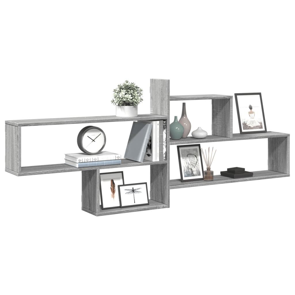 vidaXL Regal Wandregal Grau Sonoma 167,5x18x68 günstig online kaufen
