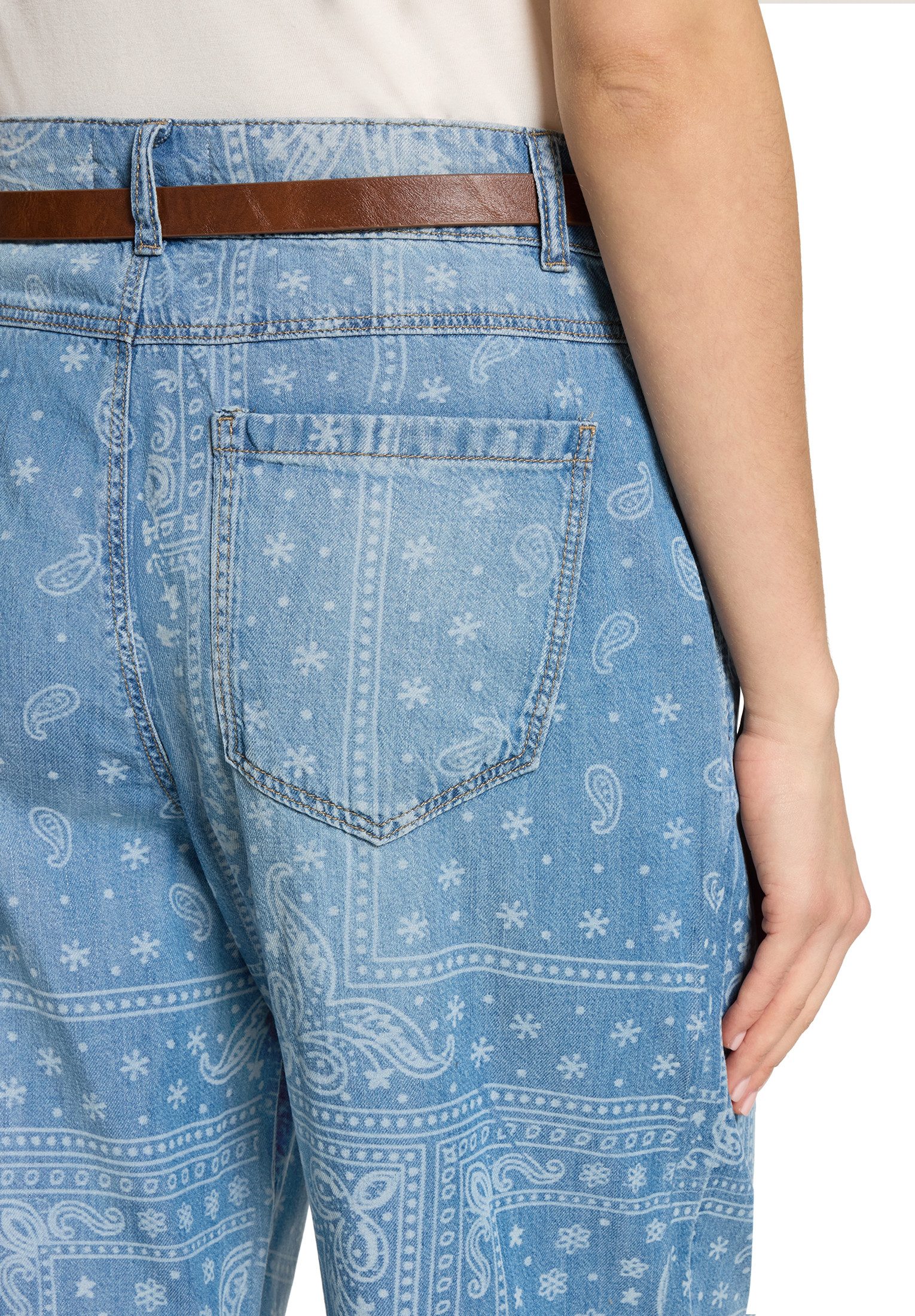 Cartoon Stoffhose Damen mit Gürtel