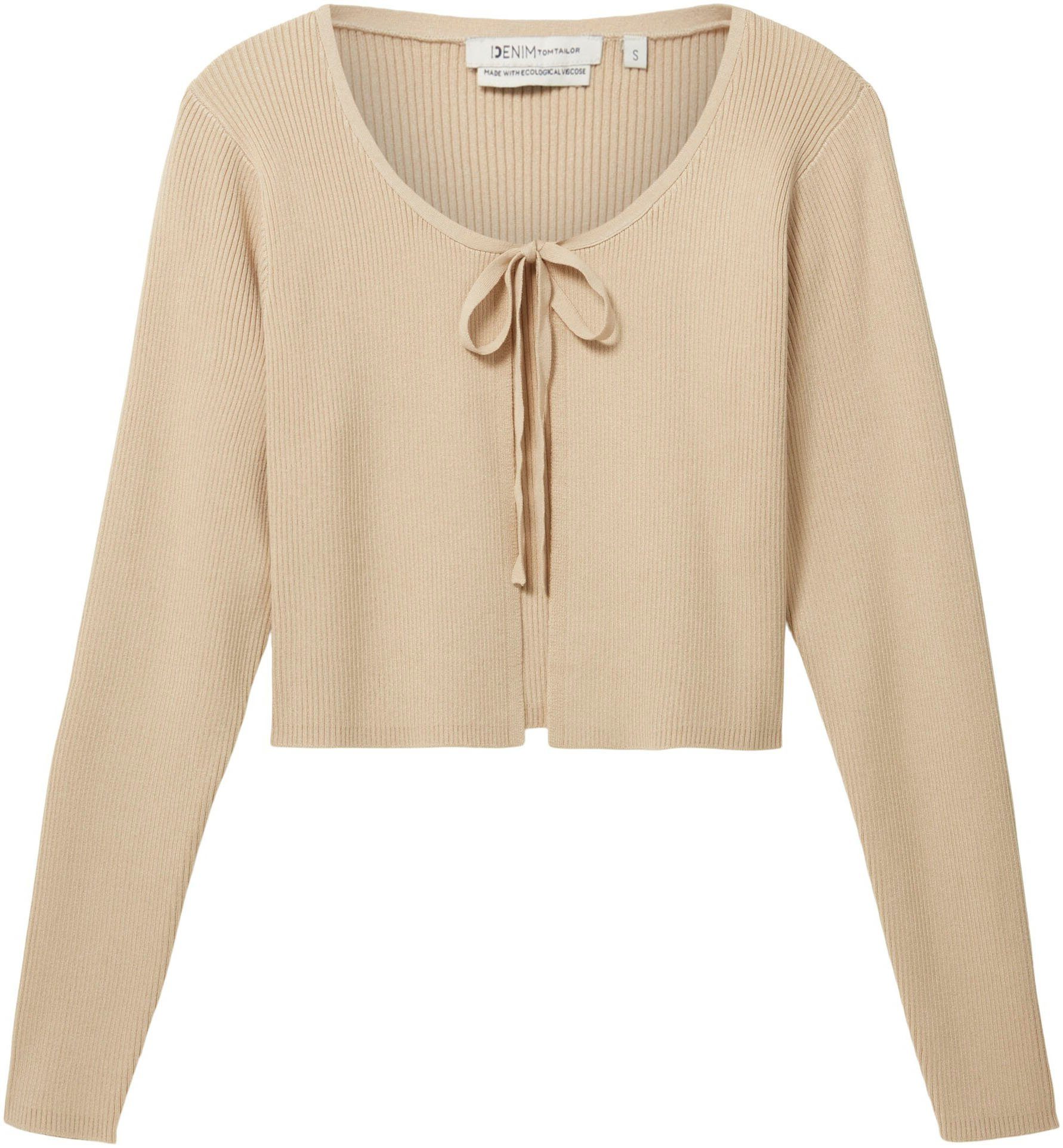 TOM TAILOR Denim hellbeige Cardigan