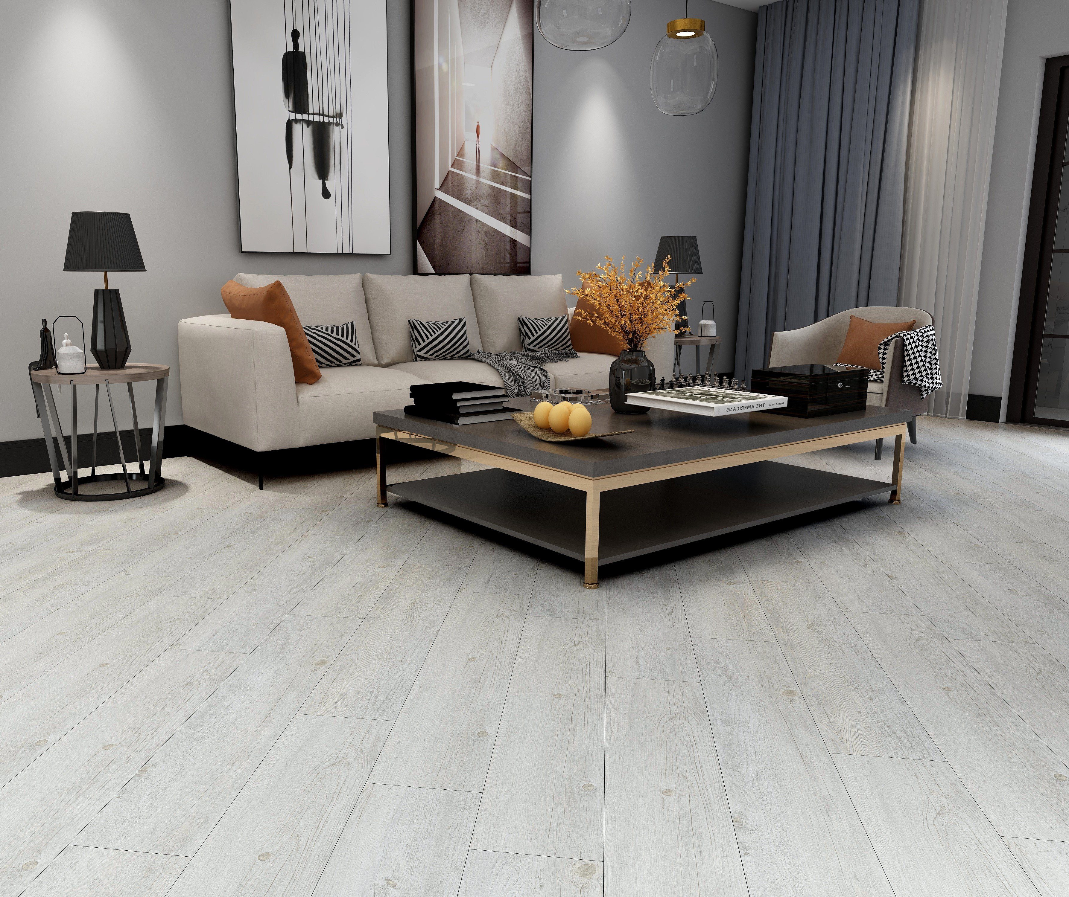 Endorphin Vinylboden Vinylboden selbstklebend in Holzoptik Beigegrau 2,93qm, selbstklebend, aus recyceltem Material, mit fühlbarer Oberfläche