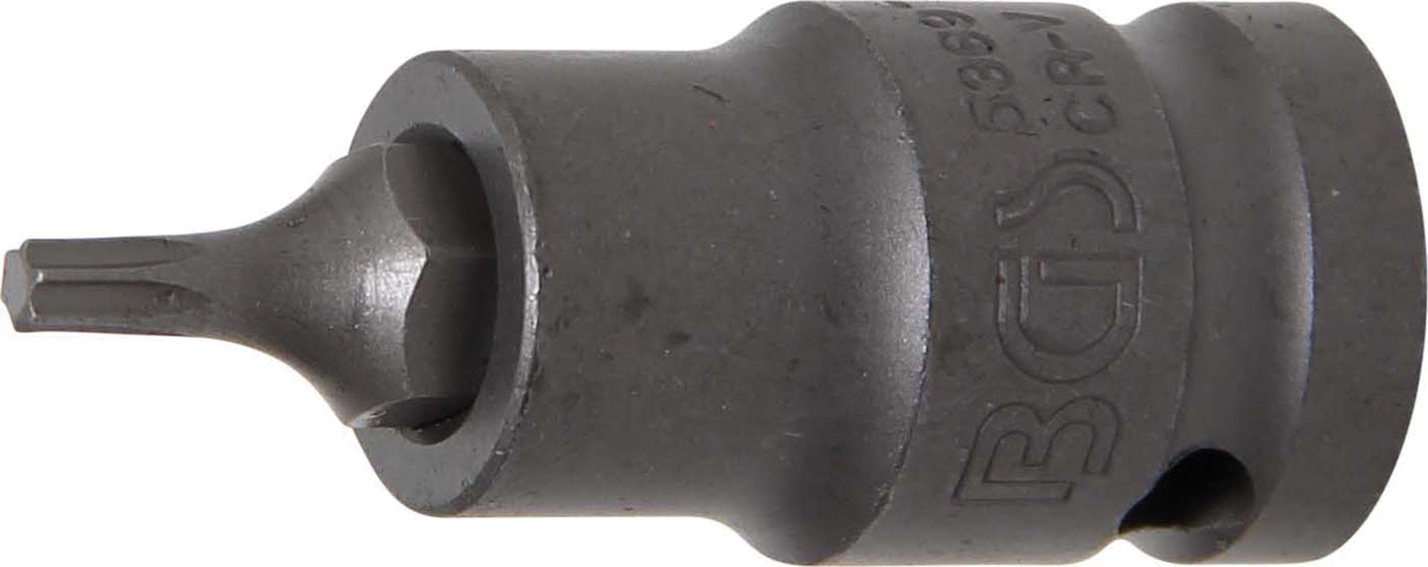 BGS Bit-Schraubendreher technic 12,5 T-Profil mm Antrieb Innenvierkant Kraft-Bit-Einsatz, T20 (1/2), Torx) (für