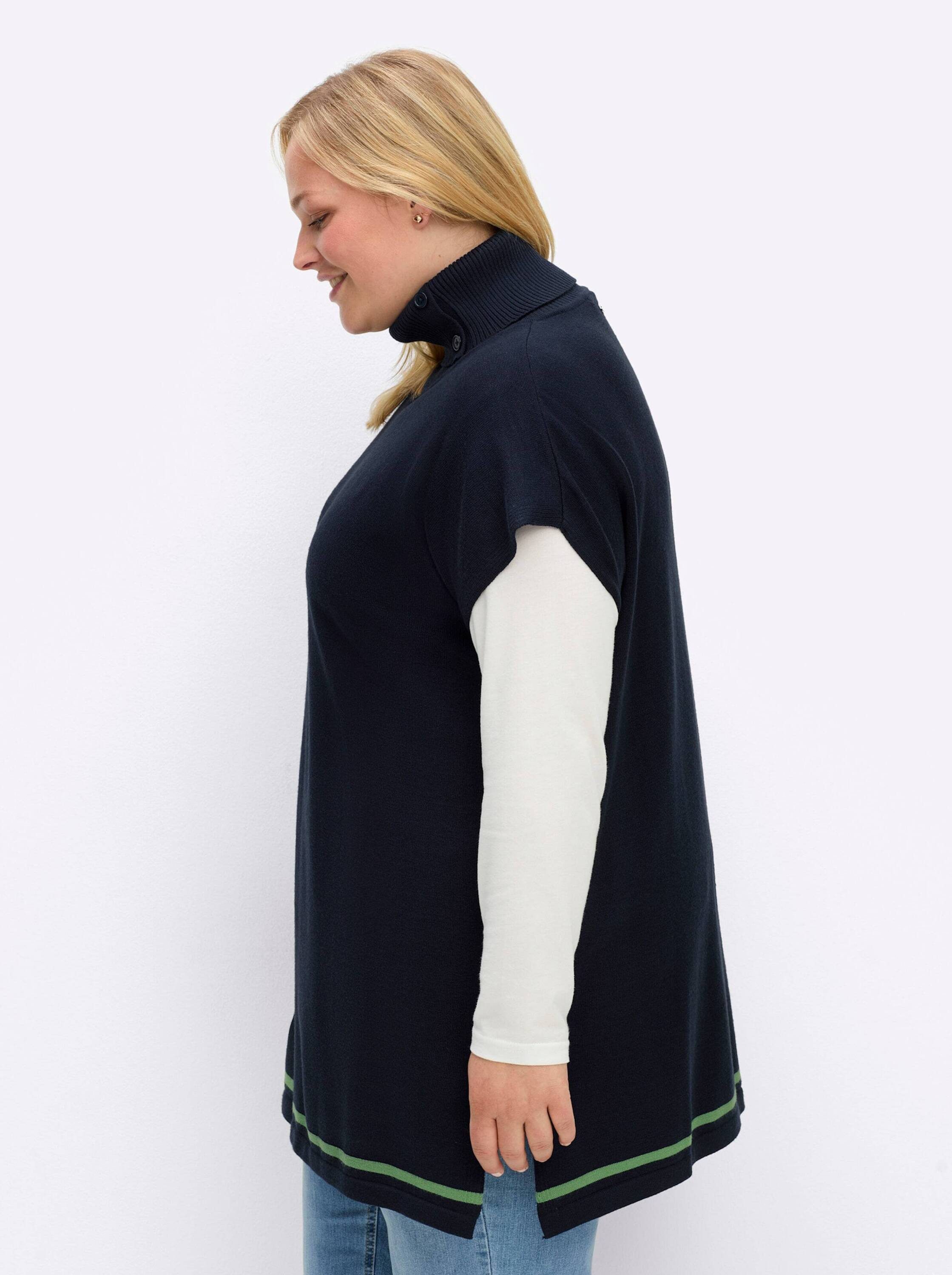Sheego Pullunder Pullunder Überschnittener Arm Jersey