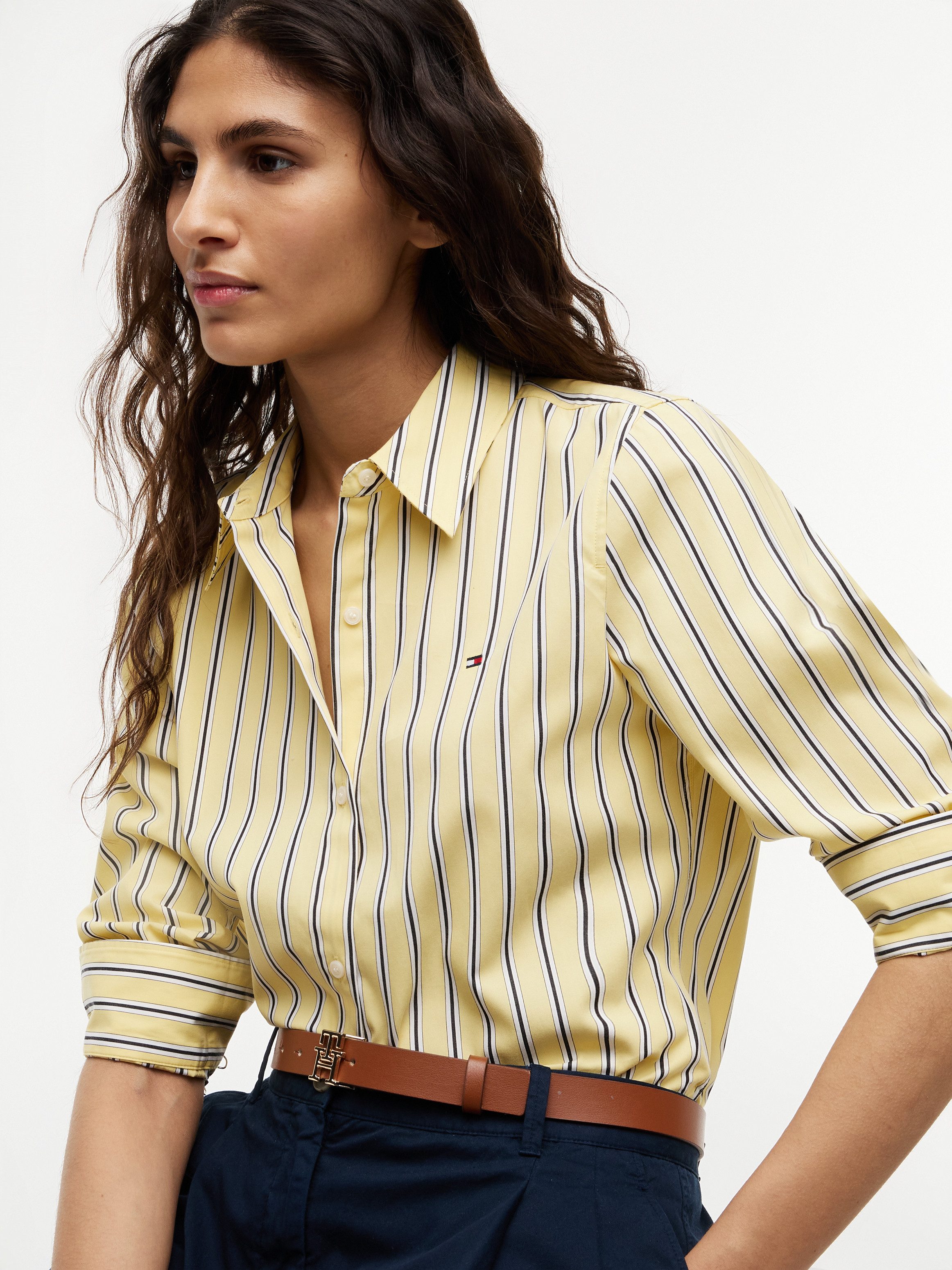 Tommy Hilfiger Hemdbluse SUMMER POPLIN REGULAR SHIRT Baumwolle, regular fit, auch in großen Größen