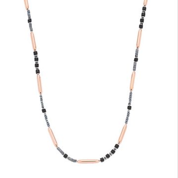 LEONARDO Edelstahlkette Jewels Mantua Hämatit Rosegold 80 cm