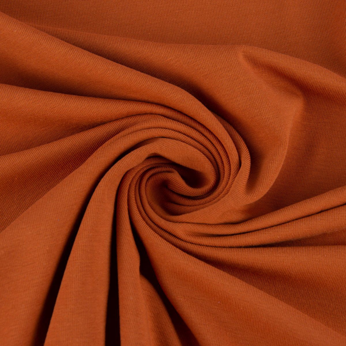 SCHÖNER LEBEN. Stoff Baumwolljersey Stoff Meterware Organic Bio uni amber bernstein 1,5m