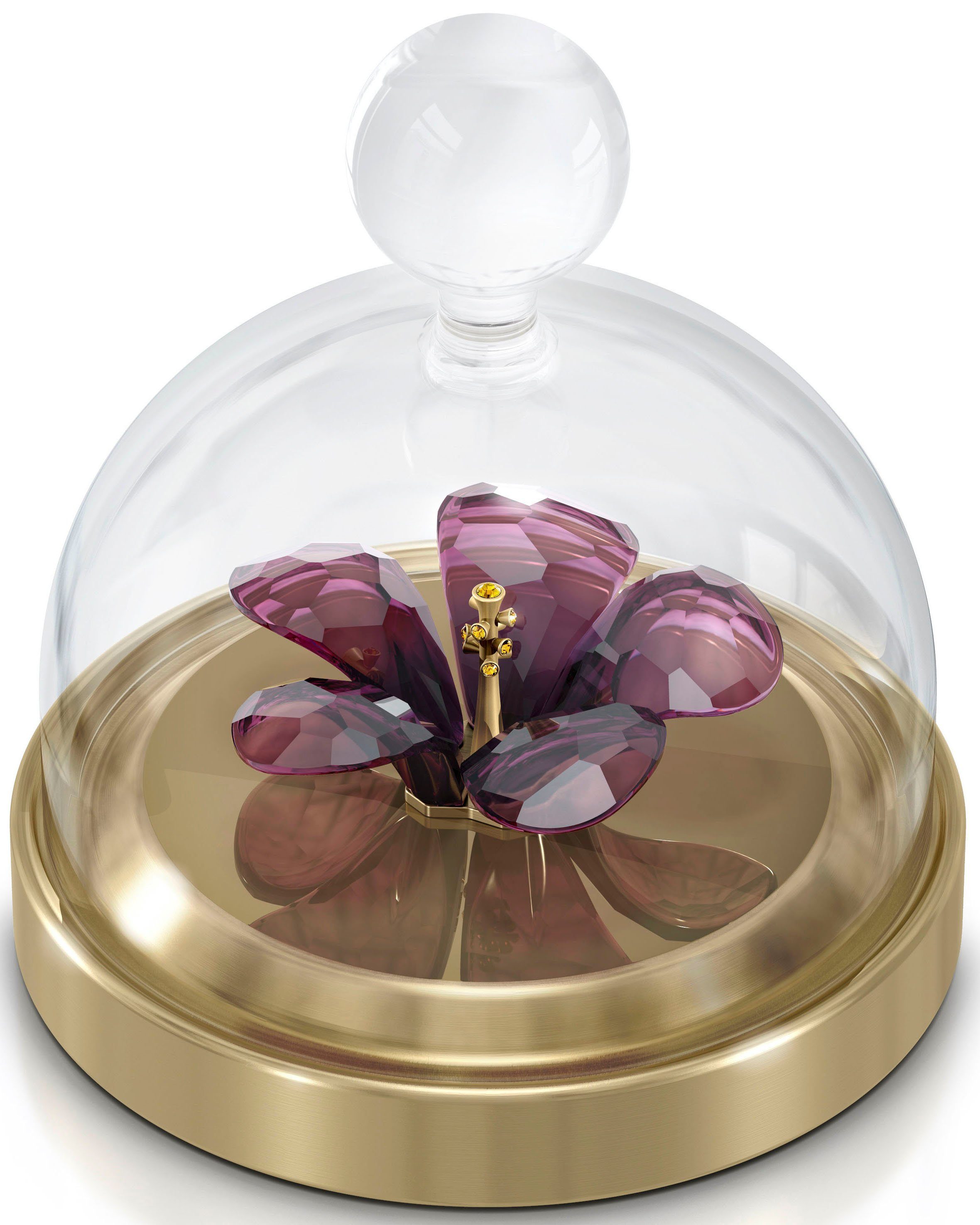 (2 Hibiskus Kristall Kristallfigur Blume Garden 5619224 Tales Swarovski® Dekoobjekt Swarovski St), Glasglocke,