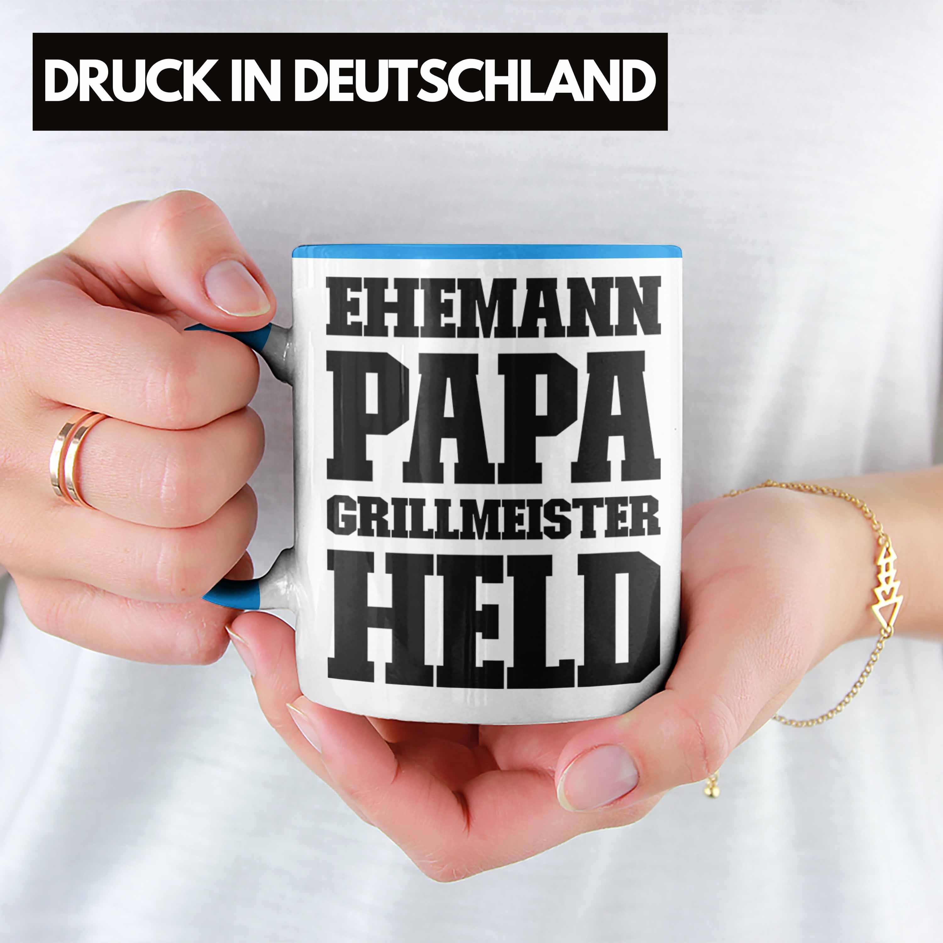 Grillen Blau Sommer Geschenk Vatertag Tasse Ehemann Trendation Trendation Tasse Papa Geschenkidee Becher Kaffeetasse - Held