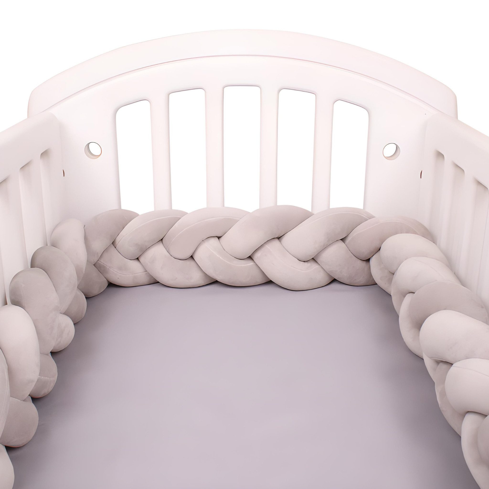 Norvéa Home Nestchenschlange Bettschlange geflochten, Baby Nest, Bettumrandung Baby Bett, 2m, Babynest engmaschig geflochten, Nestchenschlange für Ihr Babybett