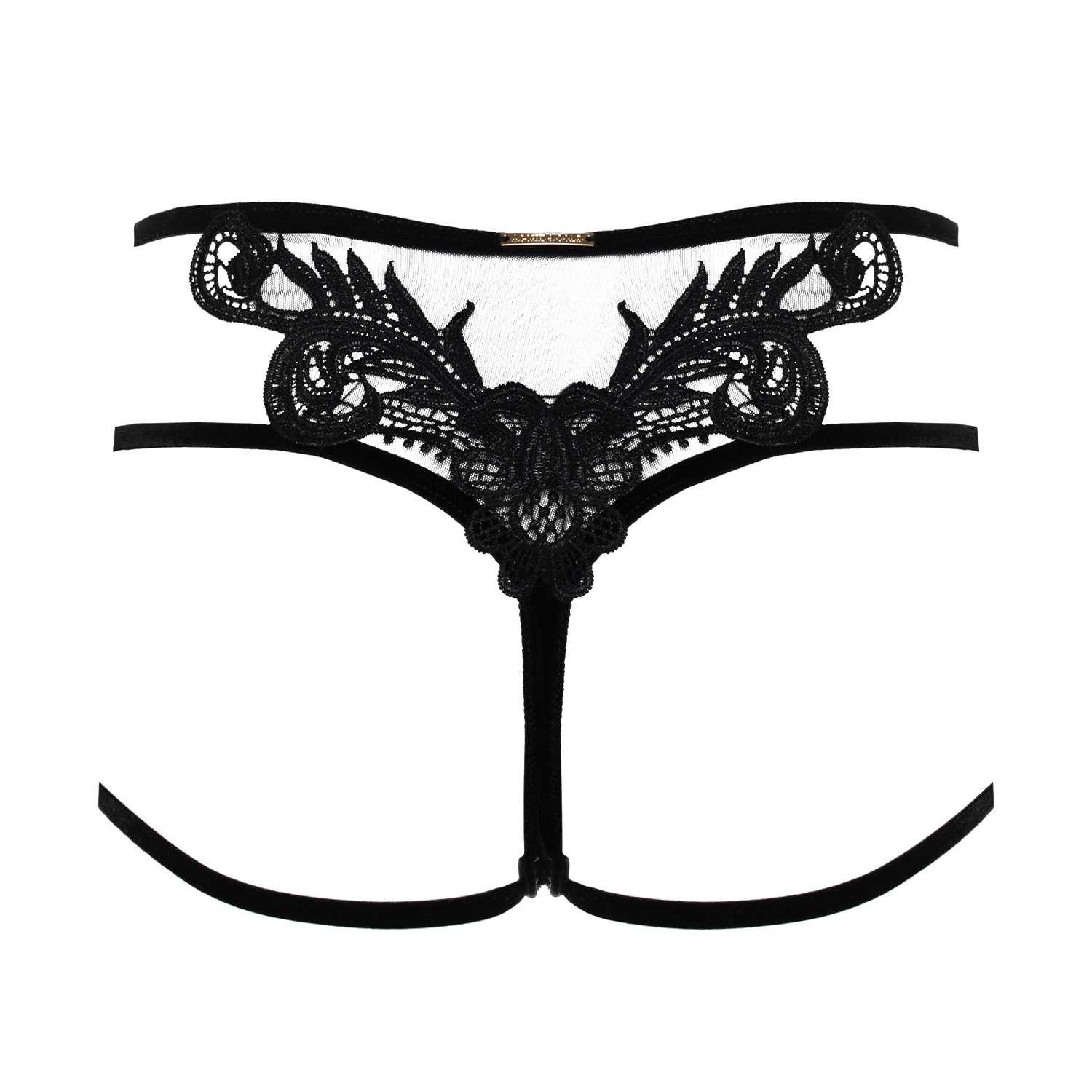 Asche & Gold Slip-Ouvert Aurèle Slip aus Spitze schwarz
