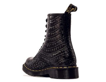 DR. MARTENS 1460 W Gunmetal Wild Croc Emboss Bootsschuh