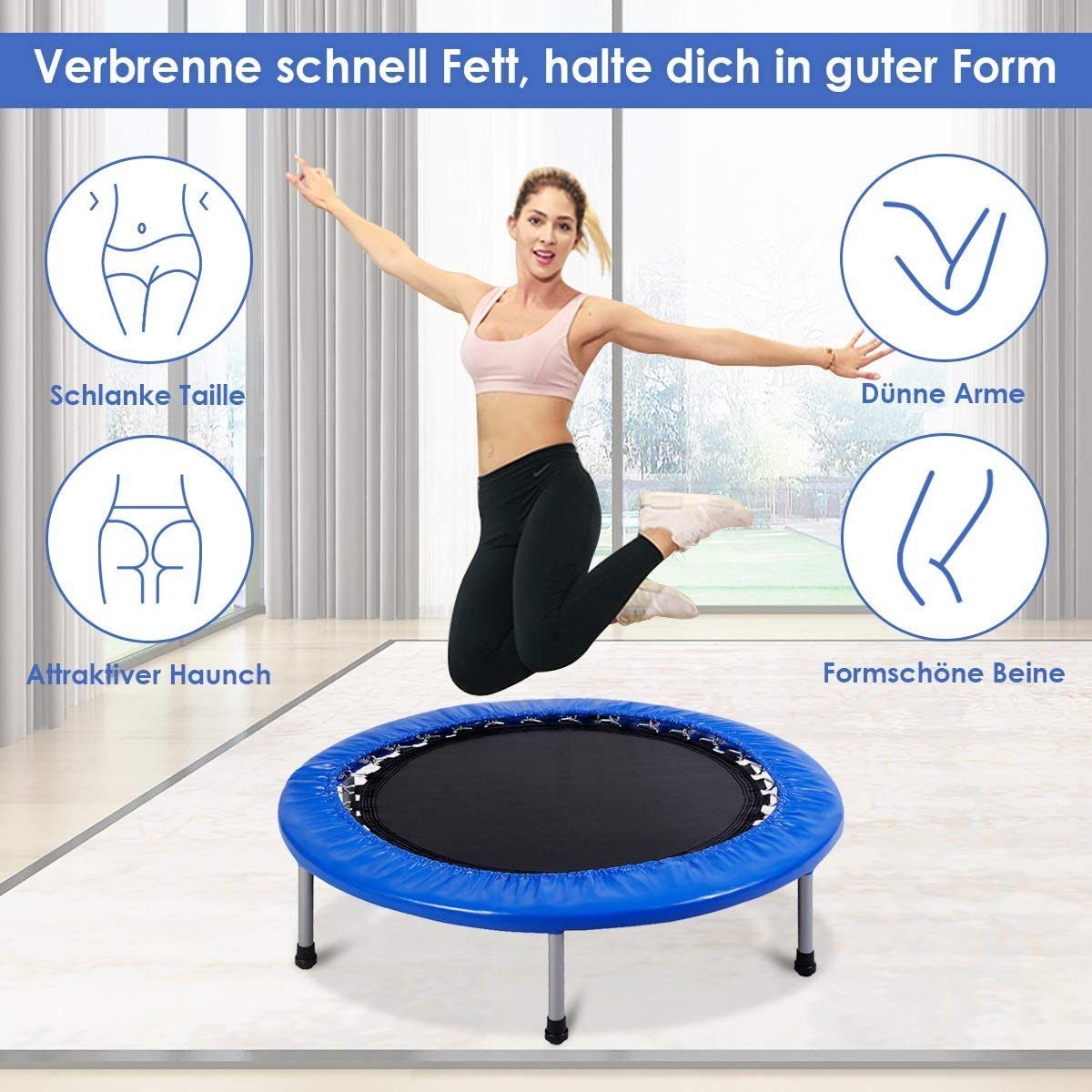 COSTWAY Fitnesstrampolin φ97cm
