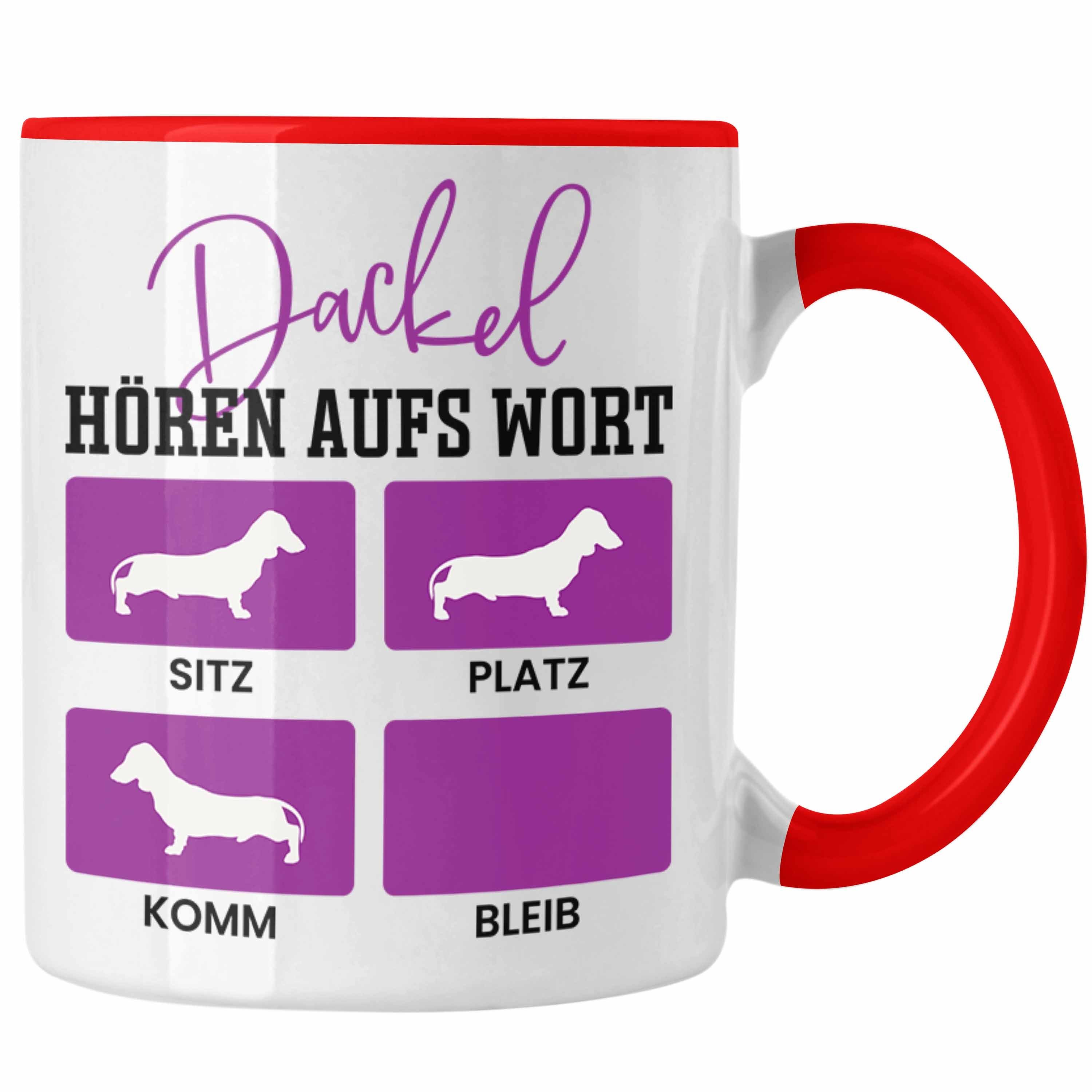 Trendation Tasse Dackel Tasse Geschenke Dachshund Rauhaardackel Lustig Dackel Hören Auf