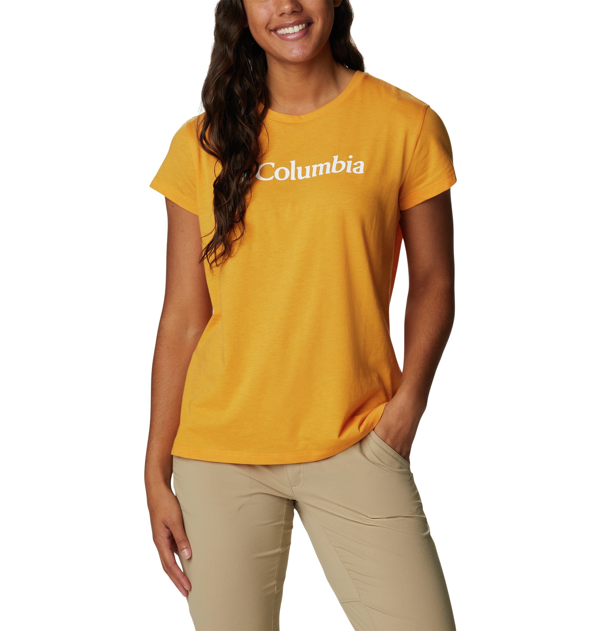 T-Shirt Adult mango Columbia Damen Columbia Trek Graphic T-Shirt heather Casual