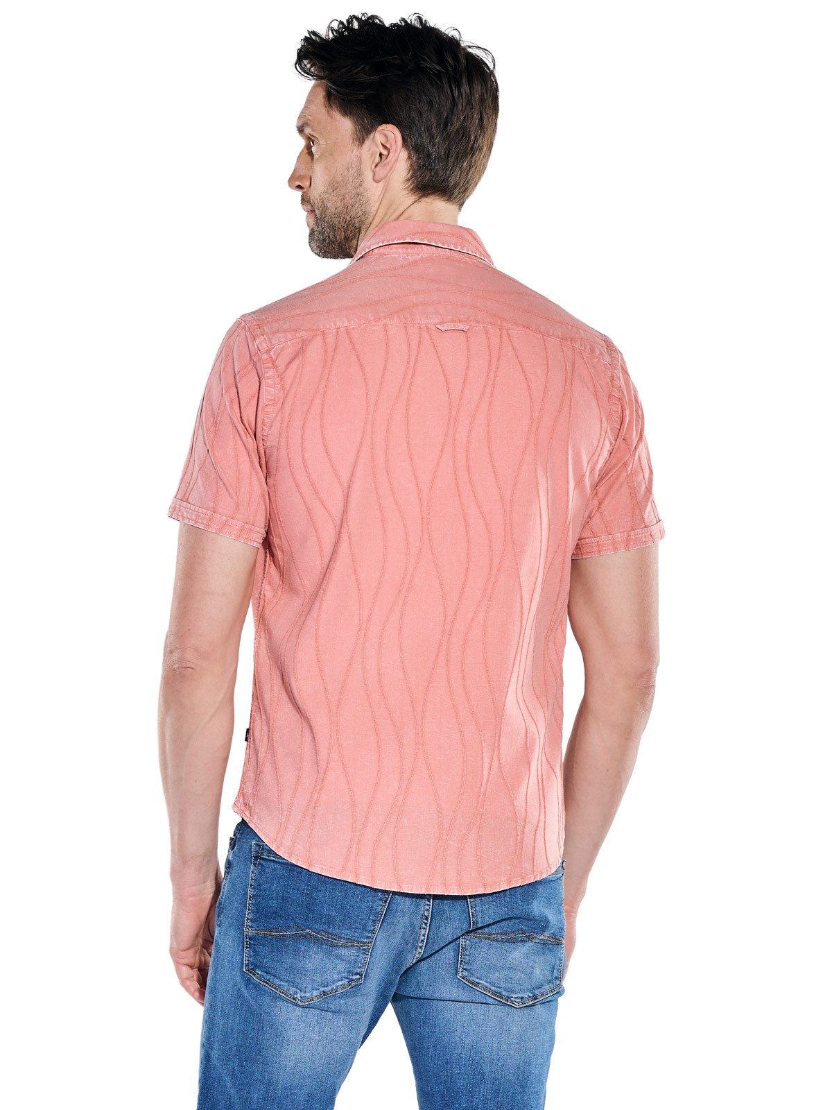 Engbers Kurzarmhemd Herren Overshirt mit Comfort-Stretch, Rosa