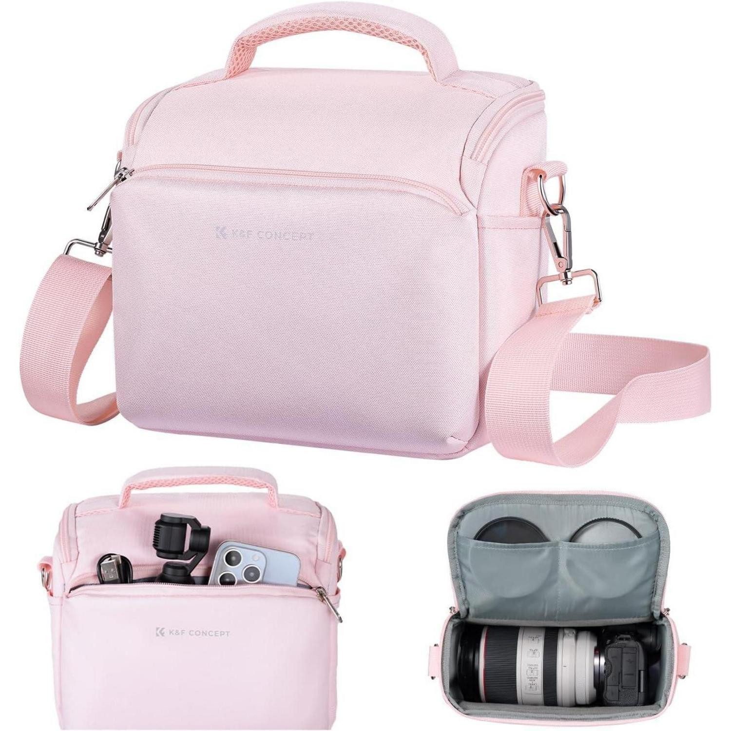 LuxusKollektion Kameratasche Kamera-Rucksack Umhängetasche SLR-Tasche Liner-Tasche Fotografen Pink