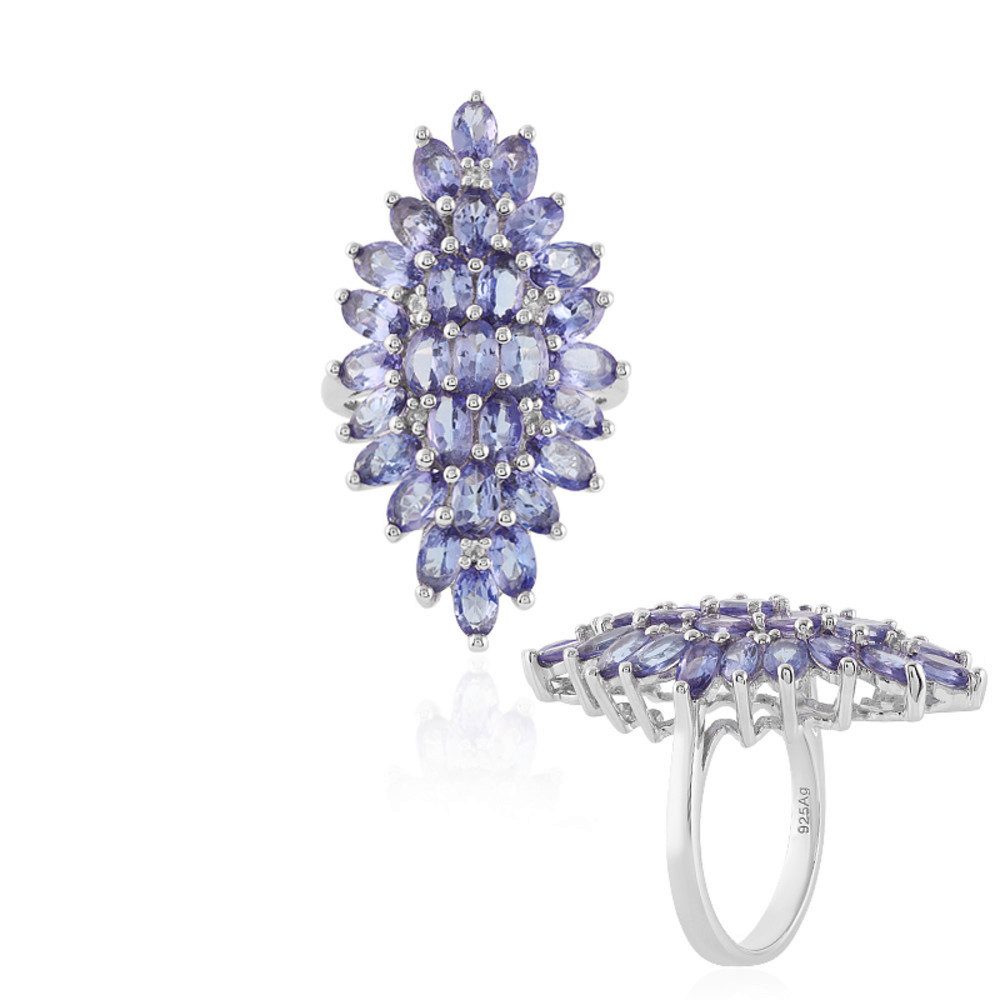 Cavill Silberring Exquisiter Ring aus Sterlingsilber mit Tansanit (1-tlg)