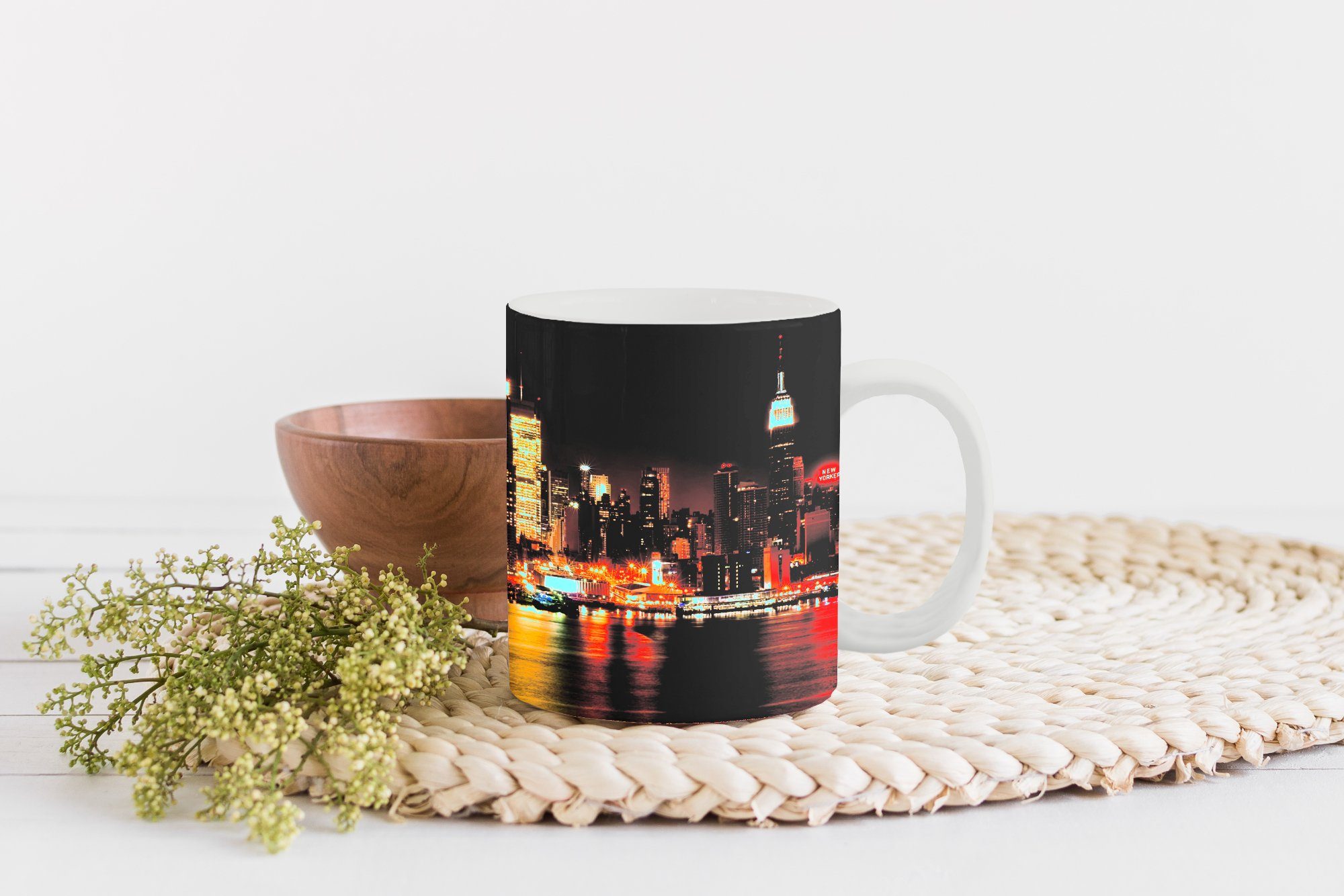 Kaffeetassen, Teetasse, Manhattan Becher, Tasse - York New Keramik, - Geschenk MuchoWow Teetasse, Skyline,