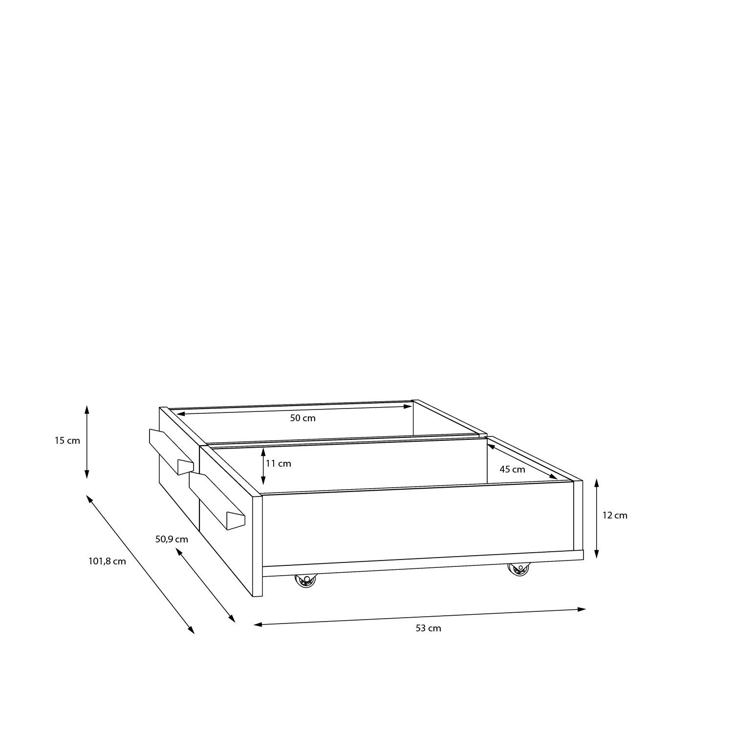 FORTE Surfino Bettschubkasten