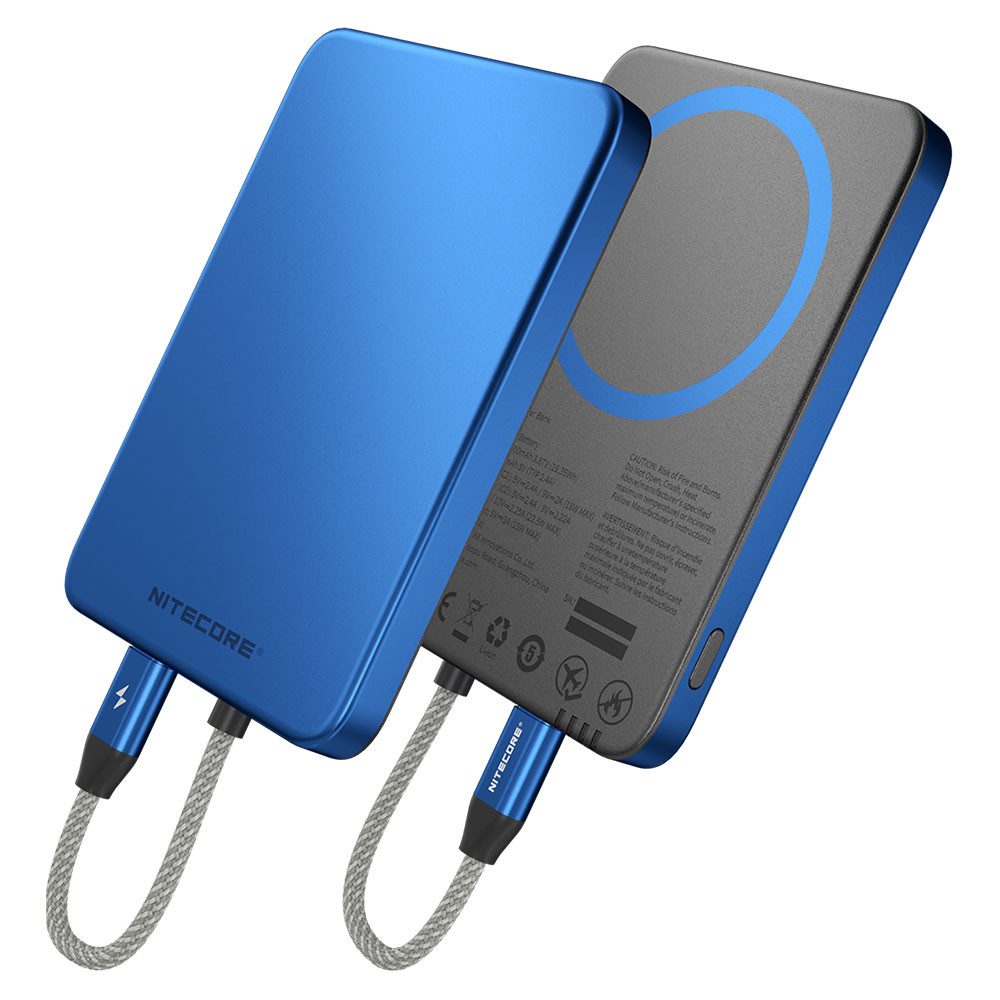 Nitecore Pocket5 Powerbank 5.000mAh - Blau Powerbank Nitecore Powerbank Pocket 5 5000 mAh (1 St), robustes Gehäuse