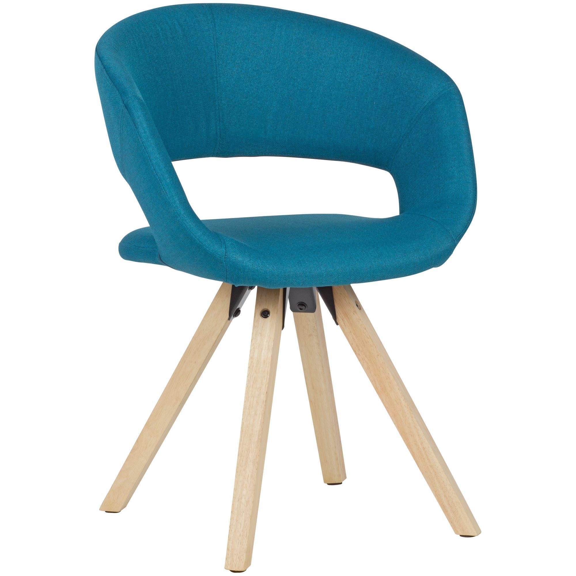 KADIMA DESIGN Esszimmerstuhl Küchenstuhl MELLA: Moderne Retro Holzstühle für den Esstisch Blau | Blau