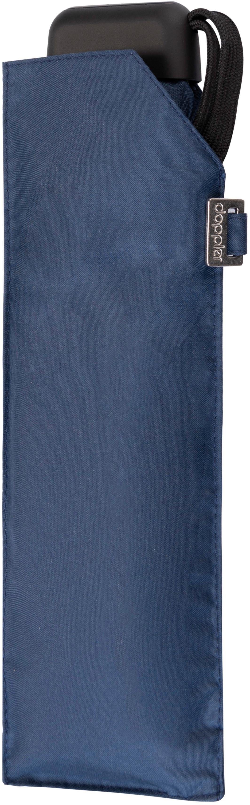 doppler® Navy Taschenregenschirm Slim uni, Carbonsteel Mini