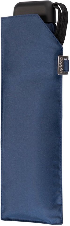 doppler® Taschenregenschirm Carbonsteel Mini Slim uni, Navy, Sehr flacher  Taschenschirm »Carbonsteel Mini Slim, Navy«