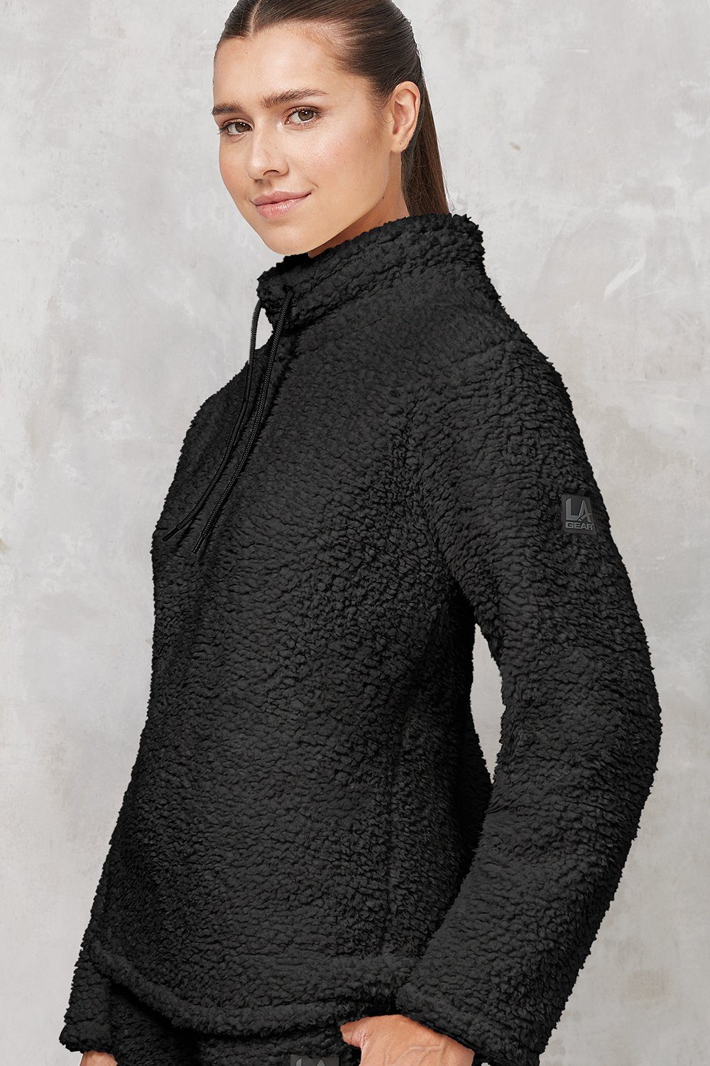 La Gear Sweatshirt Pullover, Teddyfleece anthracit 29459