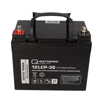 Q-Batteries Akku kompatibel E-Mobile E-Scooter Lecson 2x 12V 36Ah Elektromobil-Akku