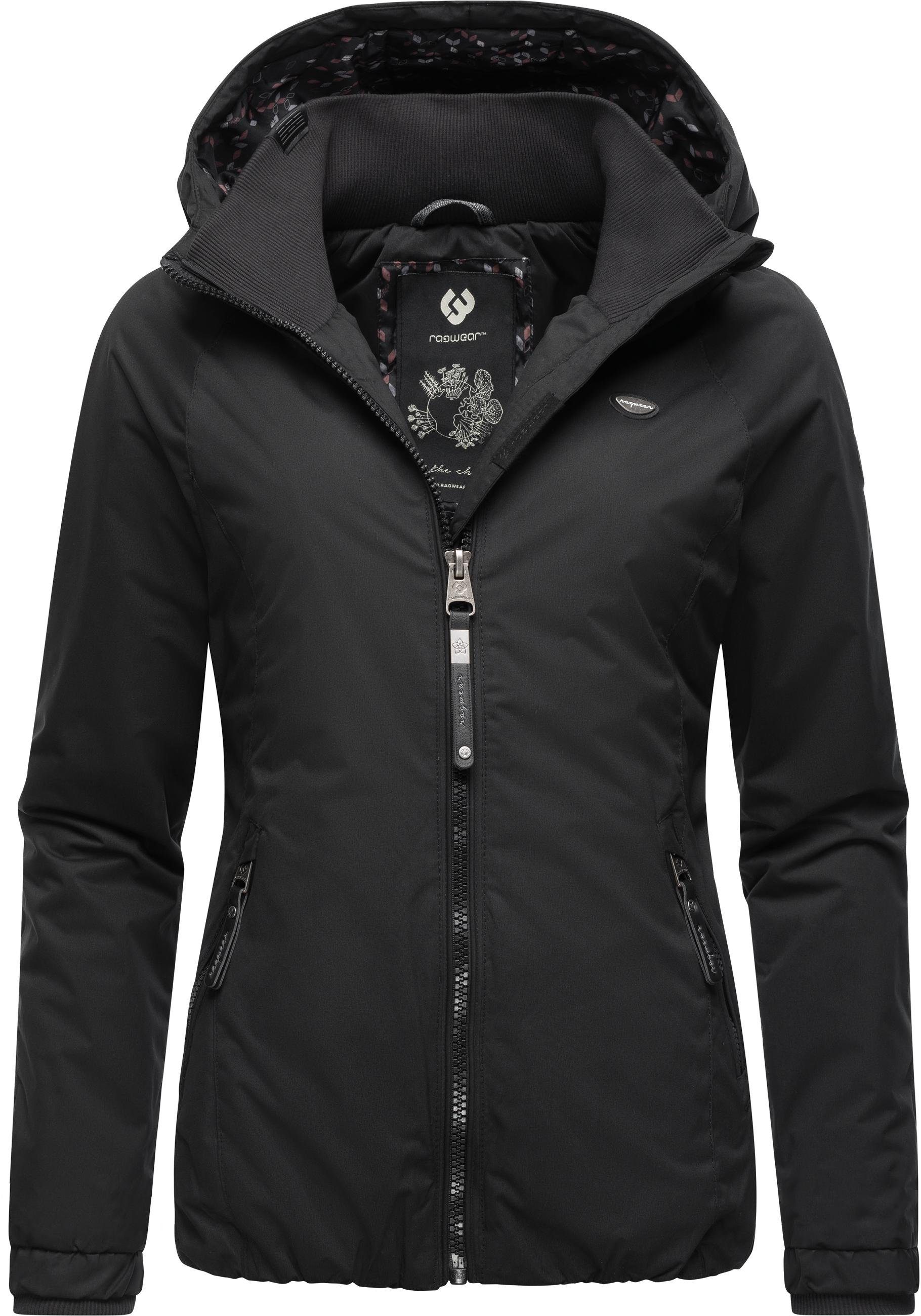 Ragwear Winterjacke Kapuze den Winter mit Outdoorjacke Winter wasserdichte Dizzie für dark