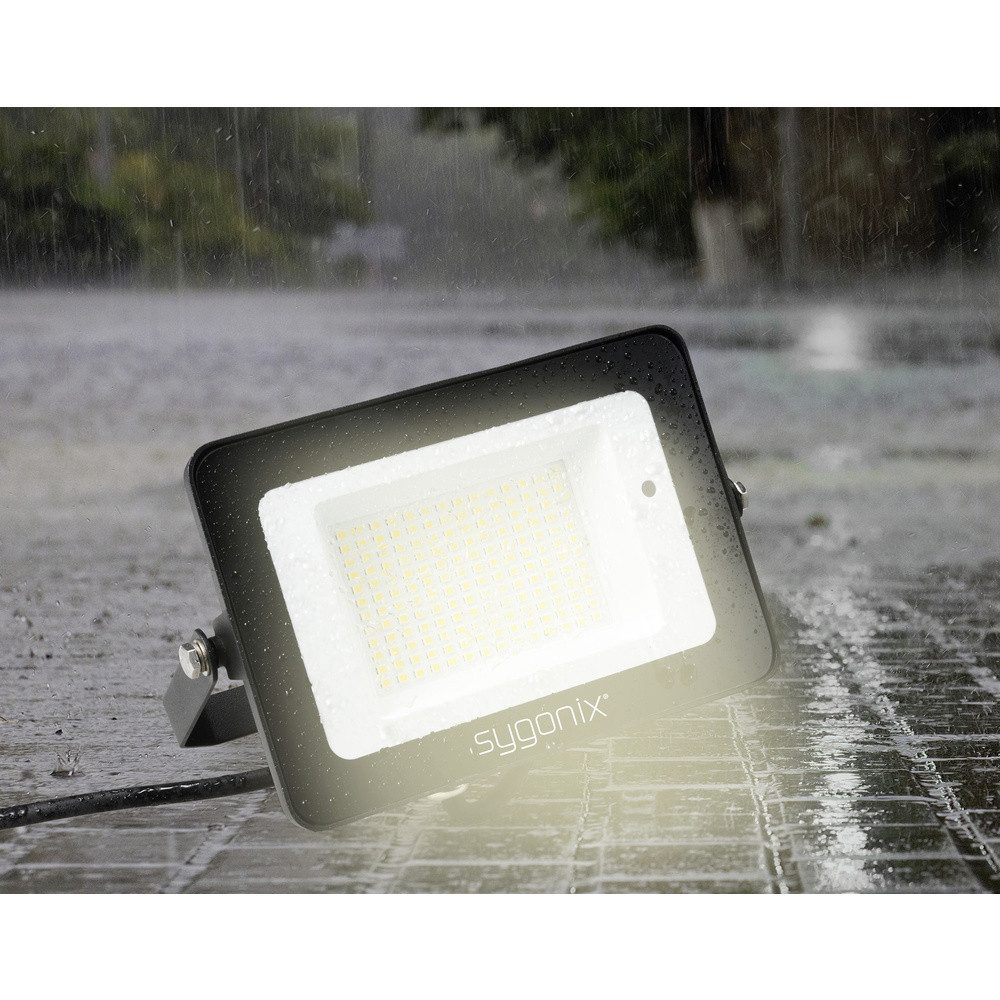Sygonix LED Flutlichtstrahler Sygonix SY-5995284 LED-Außenstrahler mit Bewegungsmelder EEK: C (A -