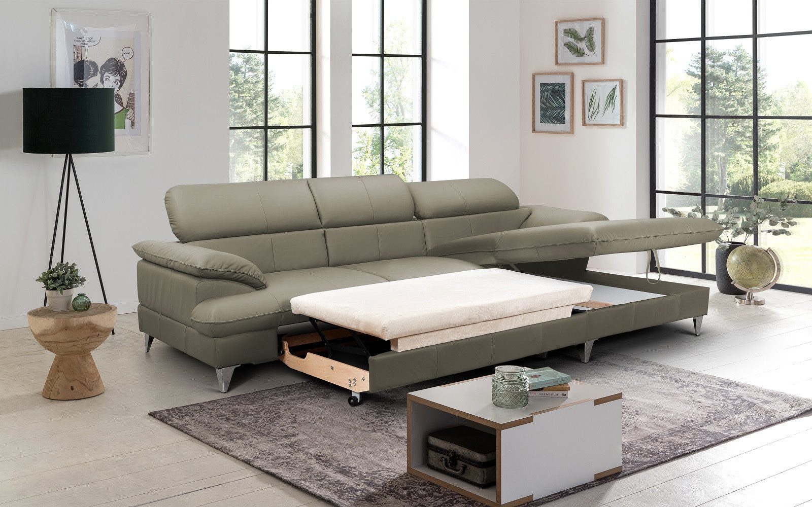 COTTA Ecksofa David Echtleder, Echtleder mit günstig online kaufen