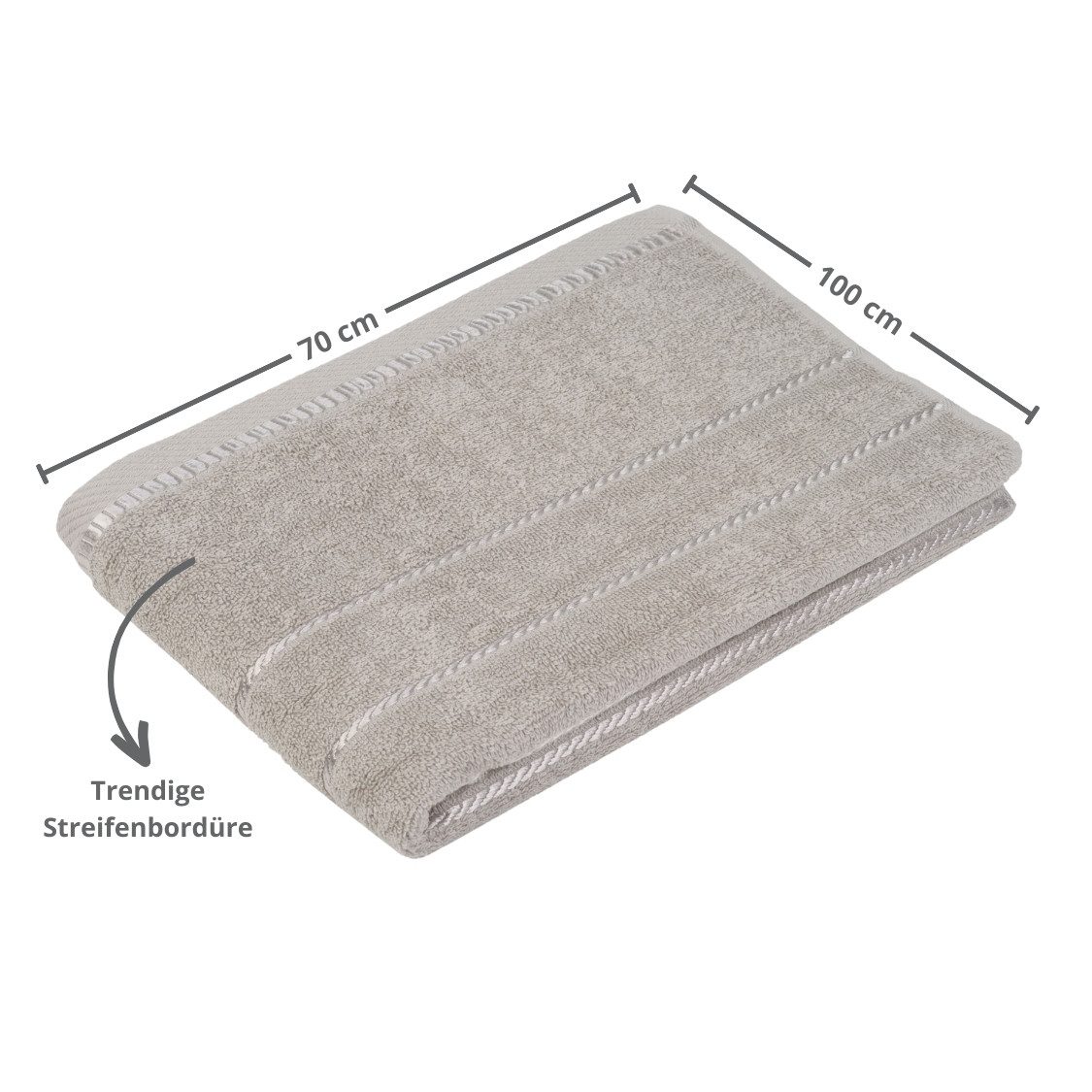 liebling Duschtuch Potsdam, 100% Baumwolle, formstabil, hochwertig, mit praktischer Schlaufe zum Aufhängen