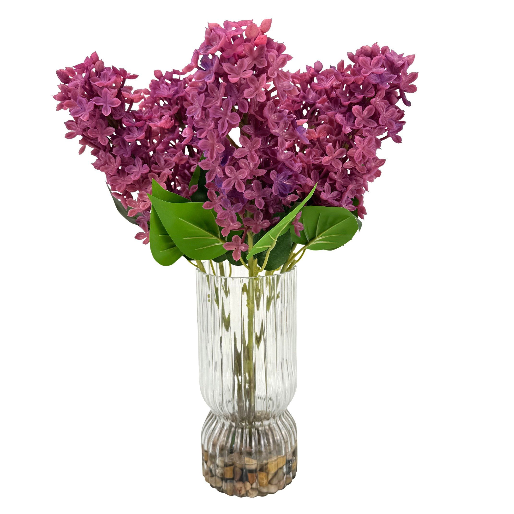 Kunstblumenstrauß künstliche Blumen mit dekorativer Glasvase günstig online kaufen