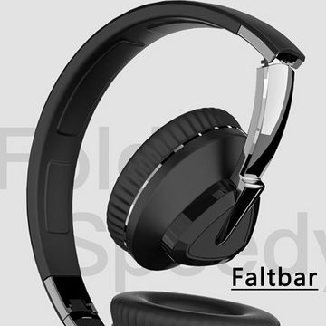 Dekorative Kabellose Bluetooth Kopfhörer, HIFI-Klangqualität, lange Akkulaufzeit Over-Ear-Kopfhörer (Geräuschunterdrückung, lange Akkulaufzeit, mehrere Wiedergabeoptionen)